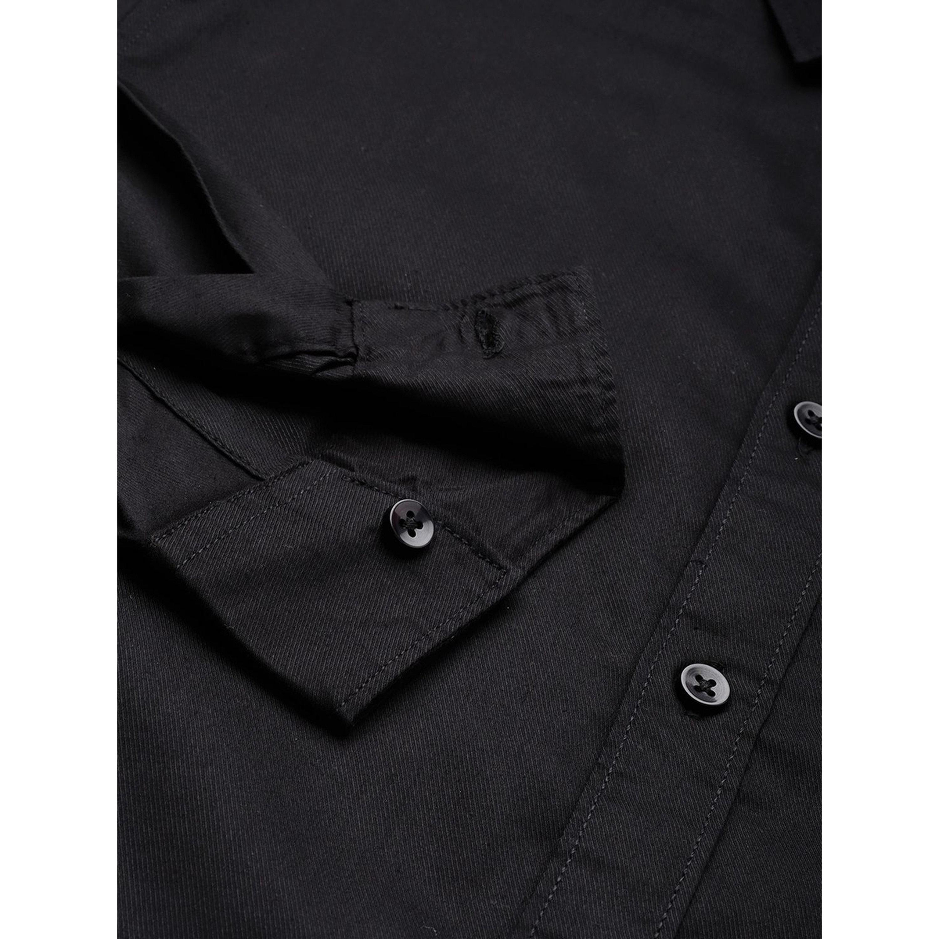 The Indian Garage Co X Styli Men Black Slim Fit Cotton Shirt-men-clothing-shirts-image-3