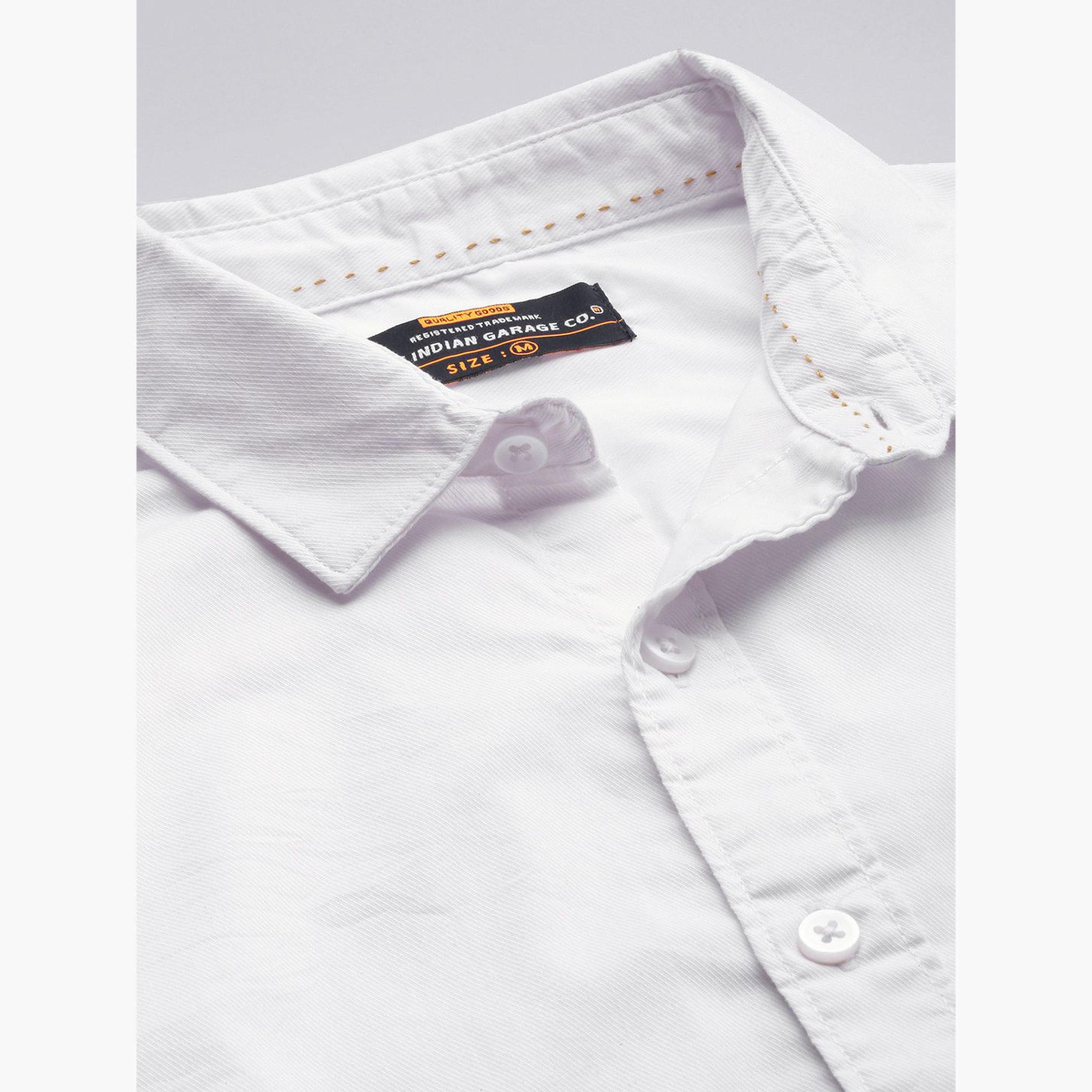 The Indian Garage Co X Styli Men White Cotton Slim Fit Shirt-men-clothing-shirts-image-5