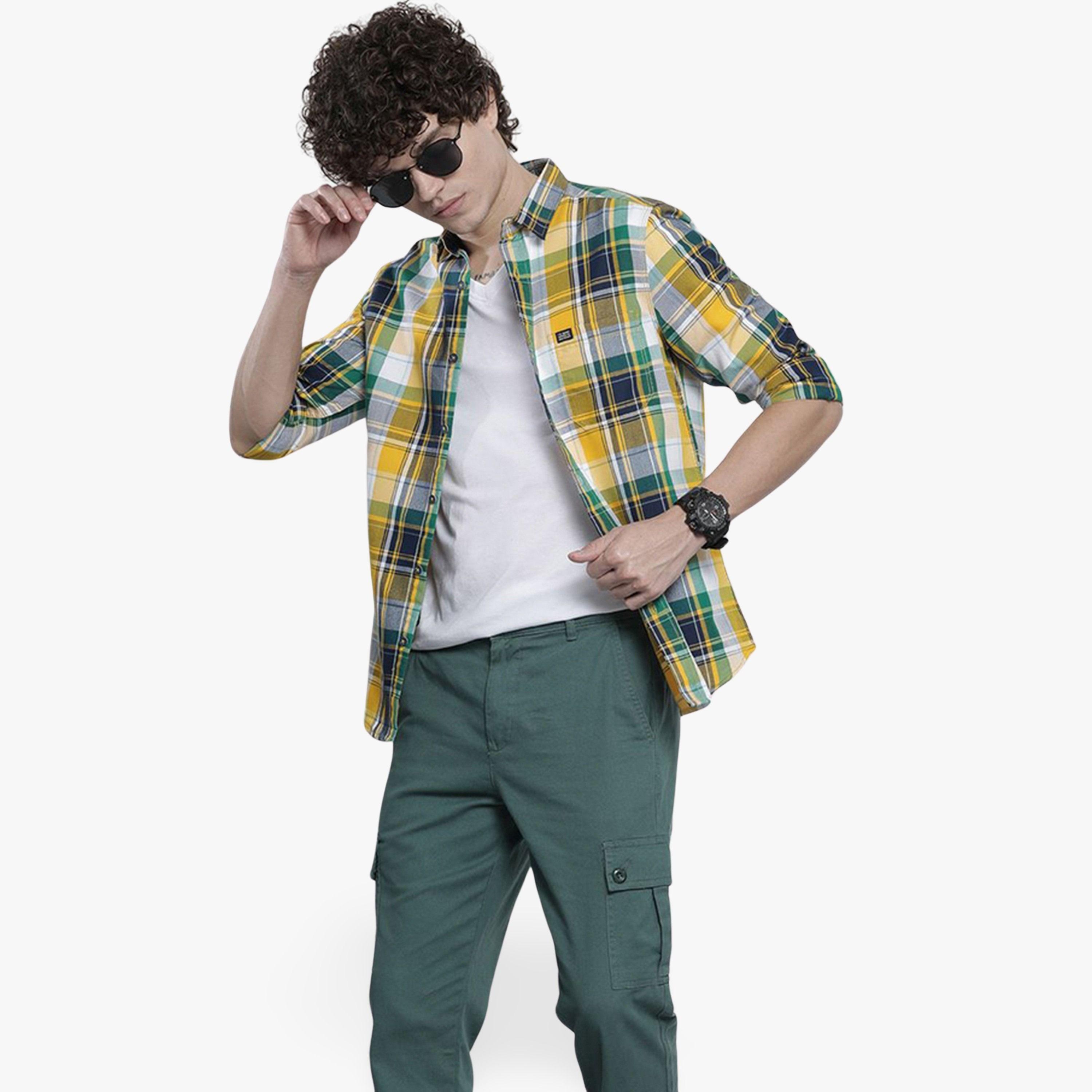 The Indian Garage Co X Styli Men Multi Plaid Regular Fit Shirt-men-clothing-shirts-image-1