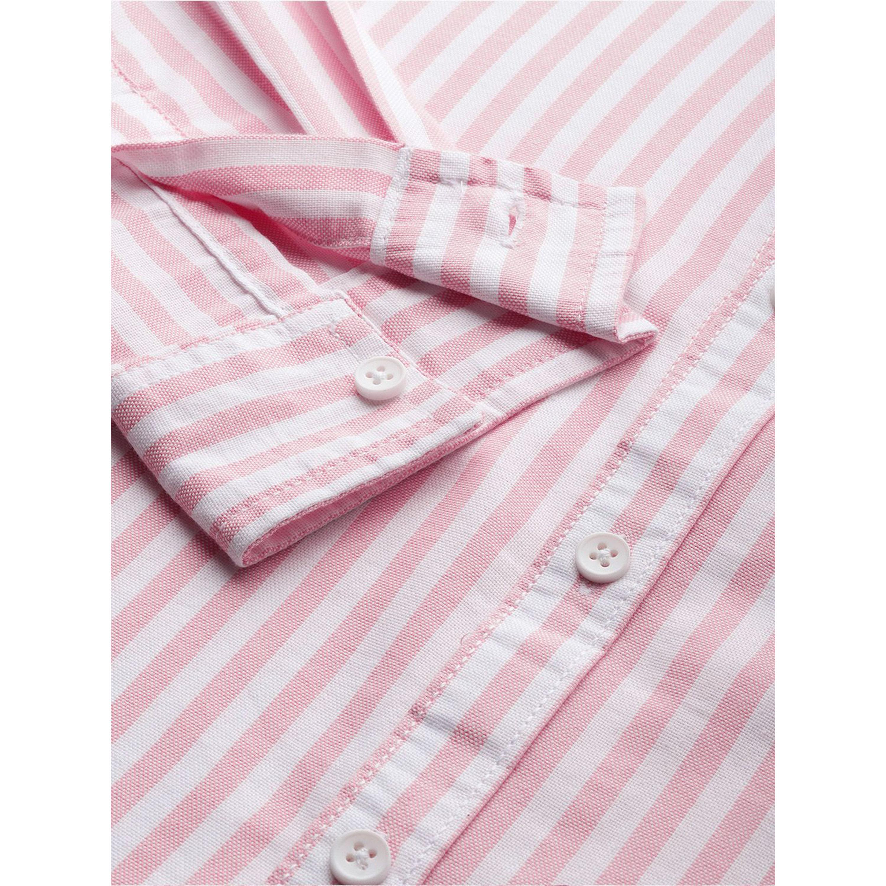 ذا انديان كراج كو × ستايلي - قميص رجالي مخطط ياقة واسعة لون وردي-men-clothing-shirts-image-3