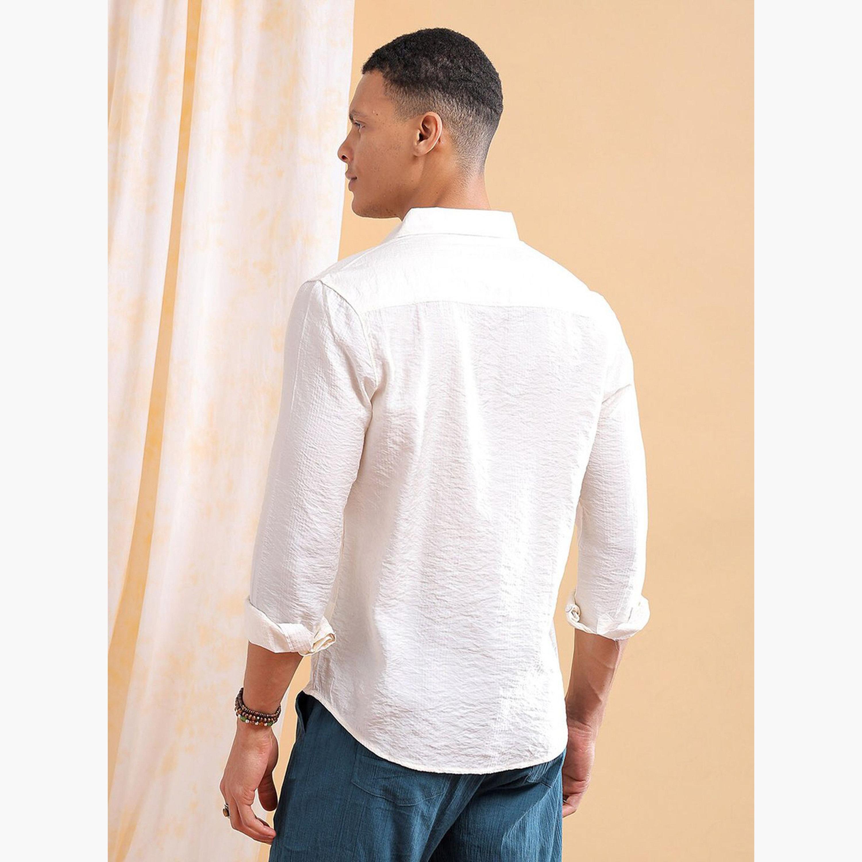 The Indian Garage Co X Styli The Indian Garage Co Slim Fit Khaki Striped Shirt-men-clothing-shirts-image-4