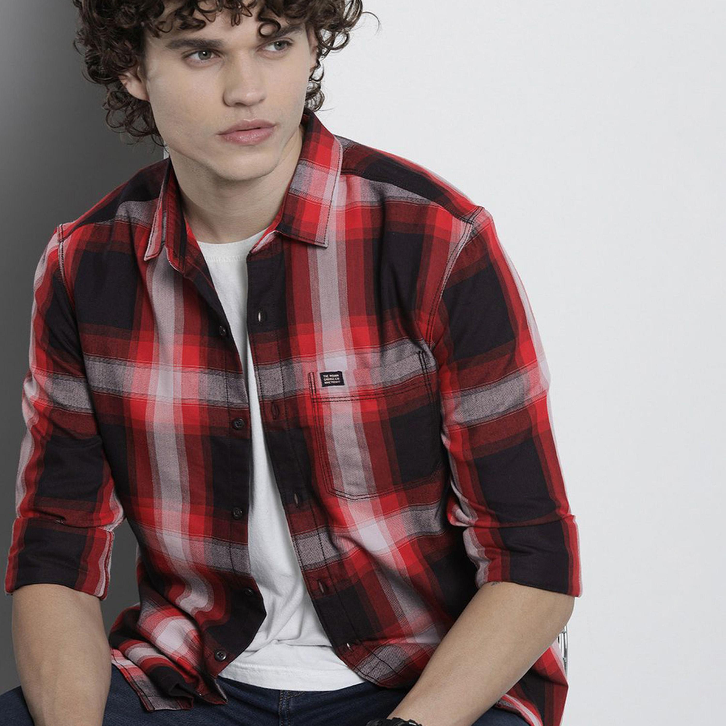 ذا انديان كراج كو × ستايلي - قميص رجالي كاجوال تصميم نحيف لون اسود-men-clothing-shirts-image-4