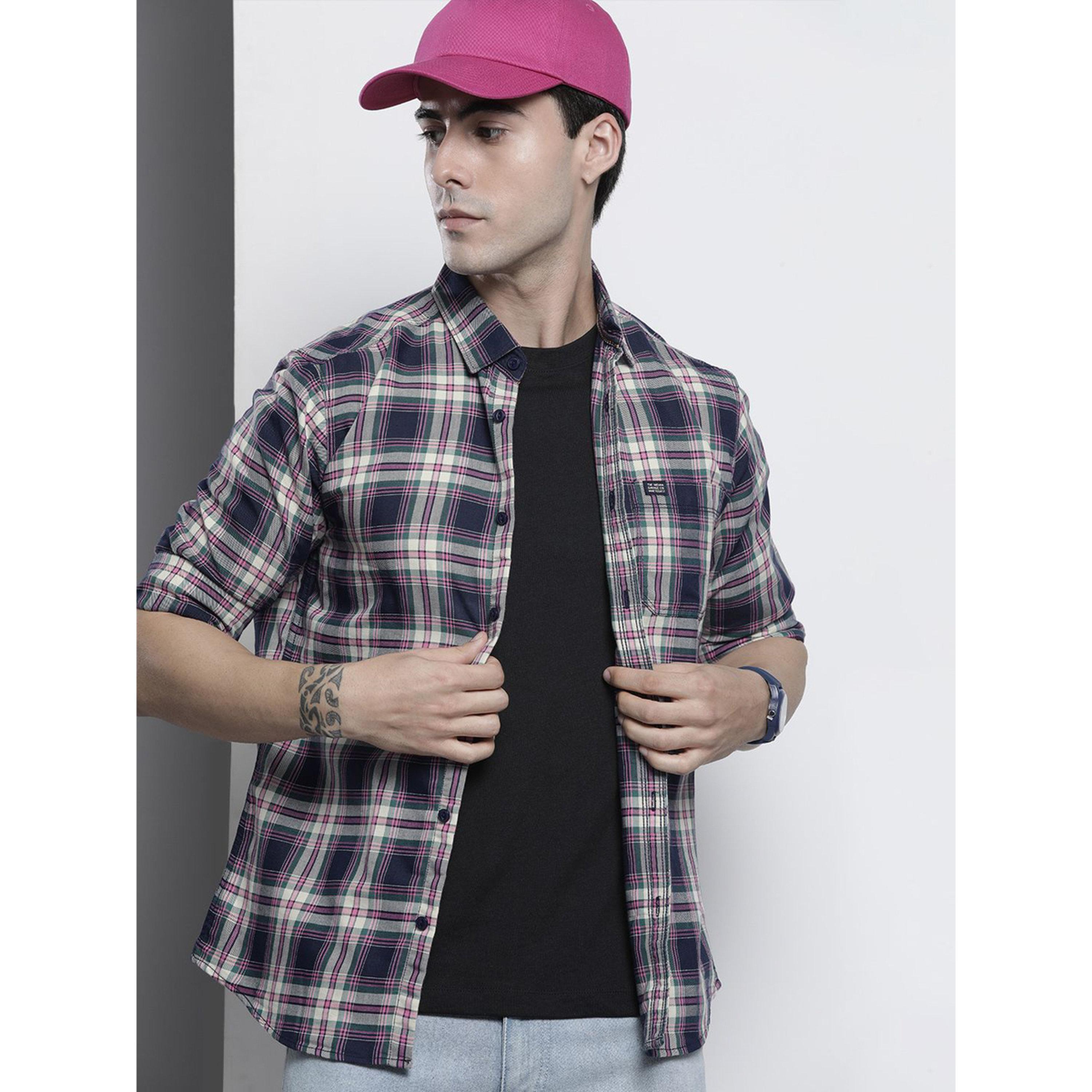 The Indian Garage Co X Styli Men Checked Regular Fit Casual Shirt-men-clothing-shirts-image-2