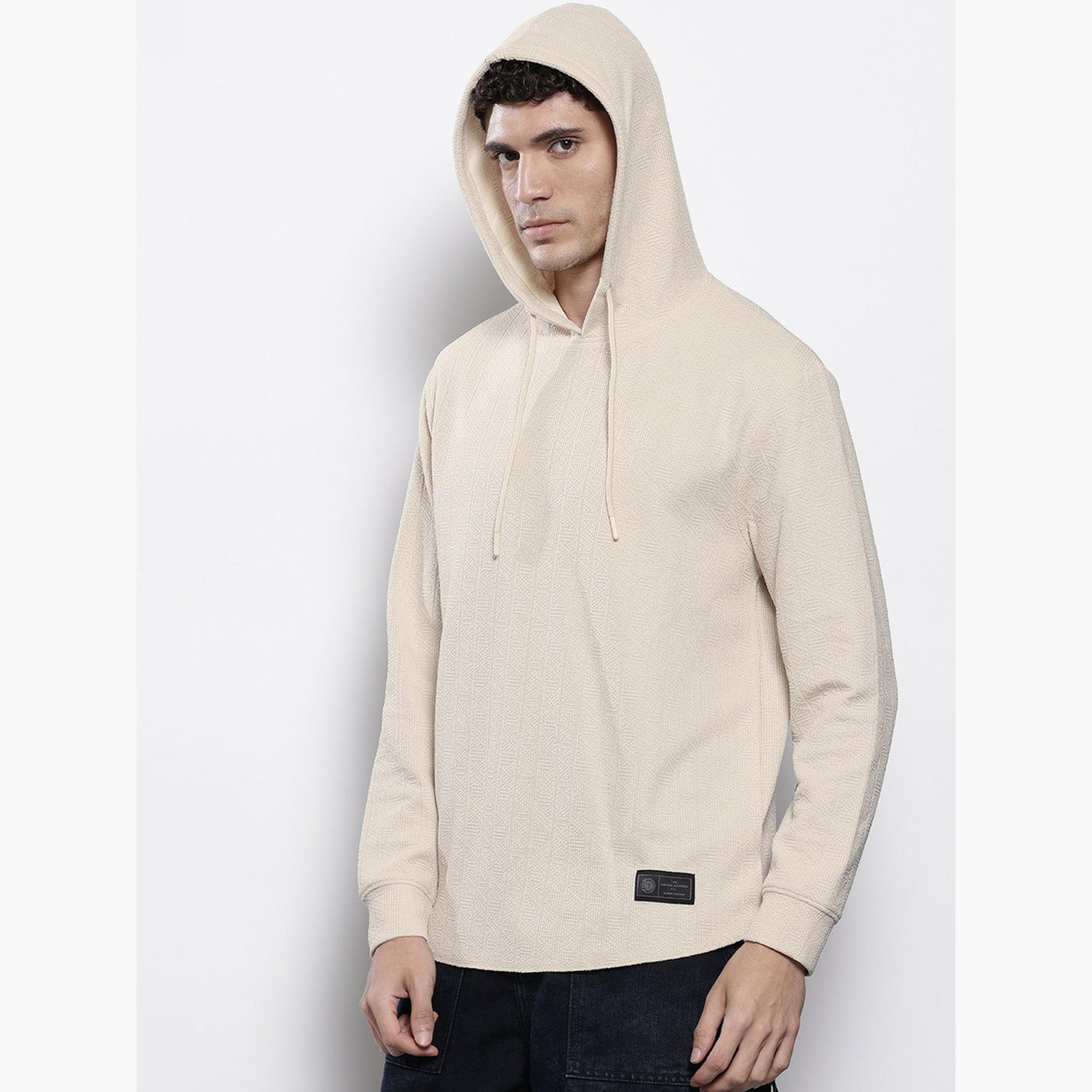 The Indian Garage Co X Styli Textured Hooded Neck Long Sleeves Men's Knitted Hoodie-men-winterwear-hoodiesandsweatshirts-image-4