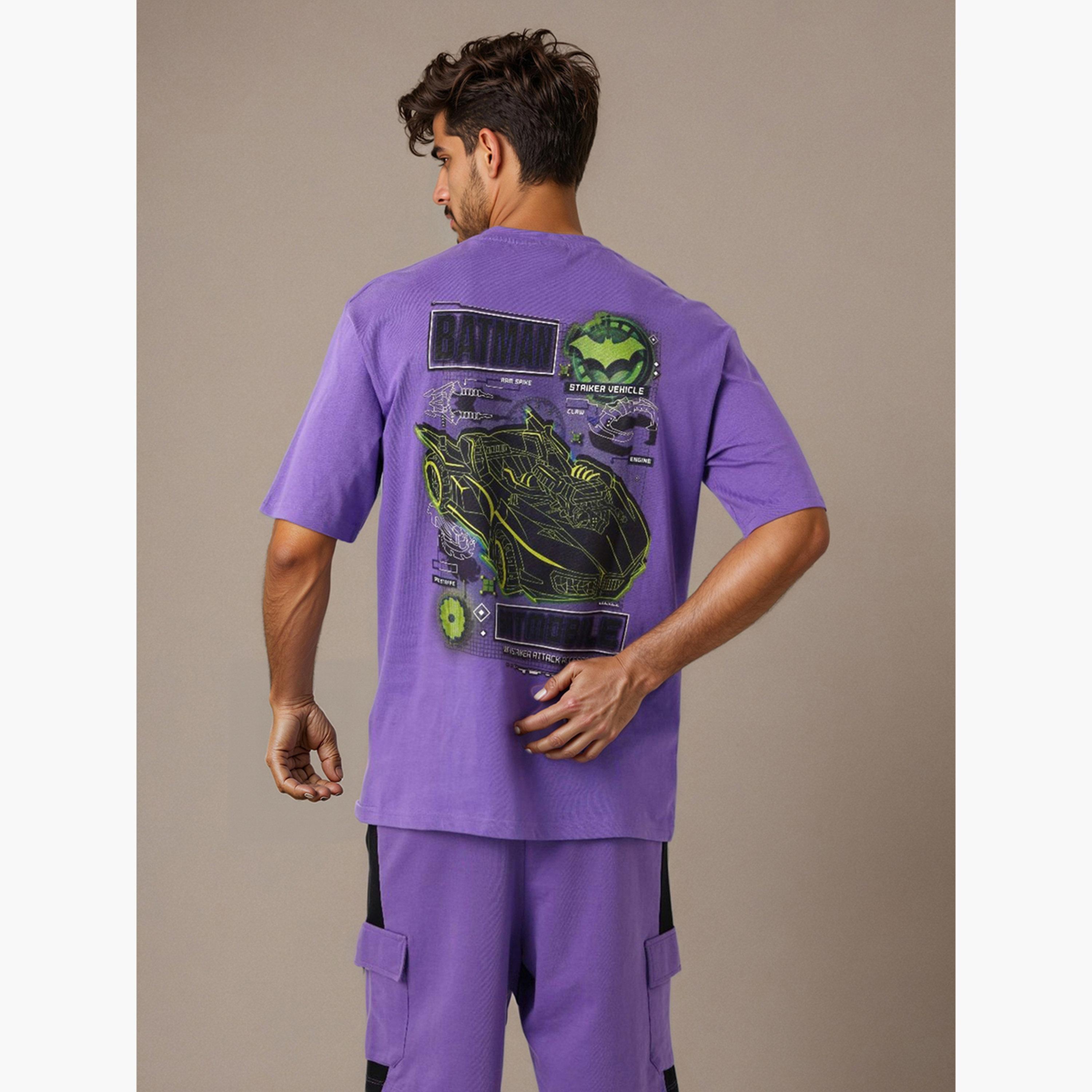 ذا انديان كراج كو × ستايلي - تي شيرت رجالي برسومات مربعة لون بنفسجي-men-clothing-tshirtsandpolos-tshirts-image-2