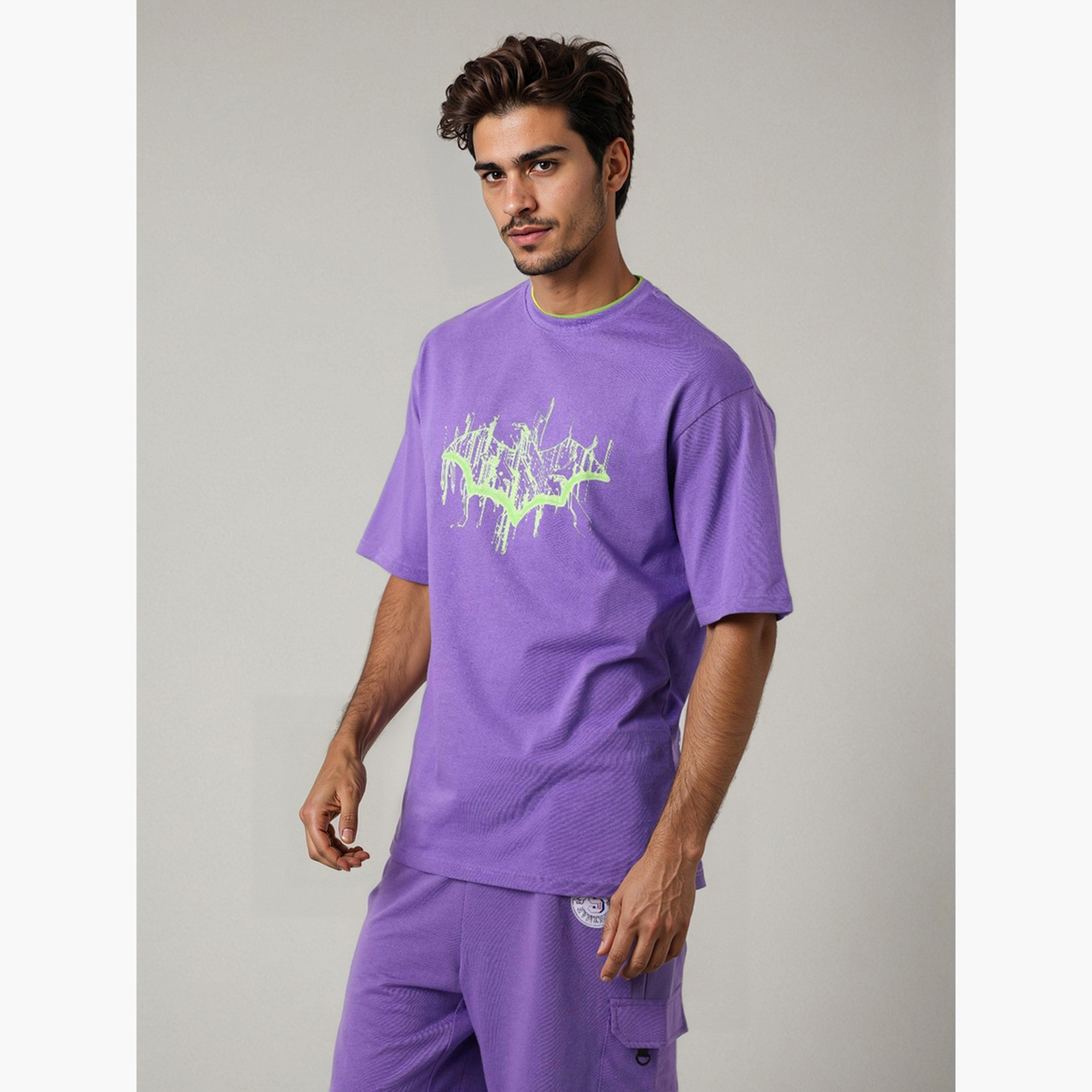 The Indian Garage Co X Styli Men Purple Boxy Fit Graphic T-Shirt-men-clothing-tshirtsandpolos-tshirts-image-3