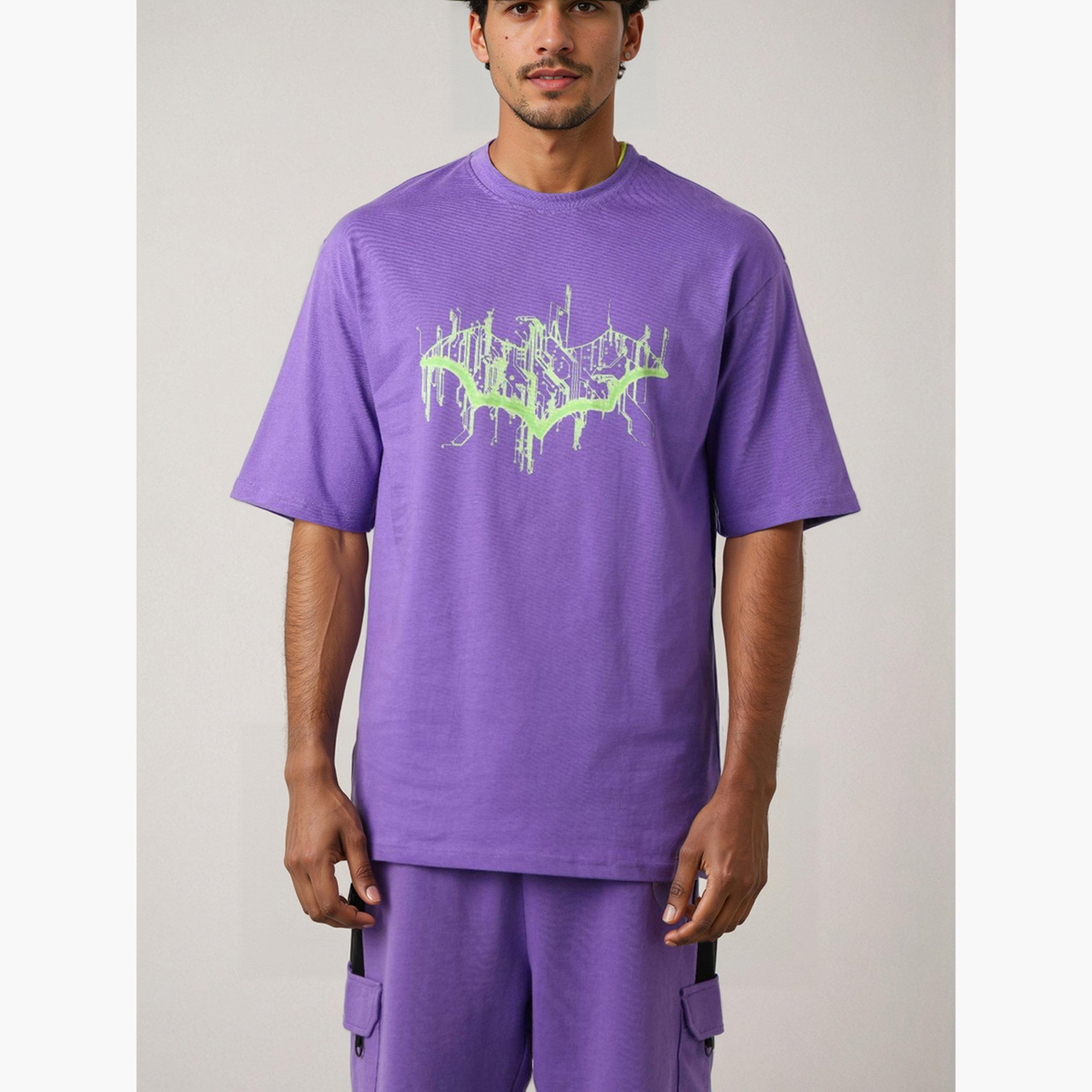 The Indian Garage Co X Styli Men Purple Boxy Fit Graphic T-Shirt-men-clothing-tshirtsandpolos-tshirts-image-5