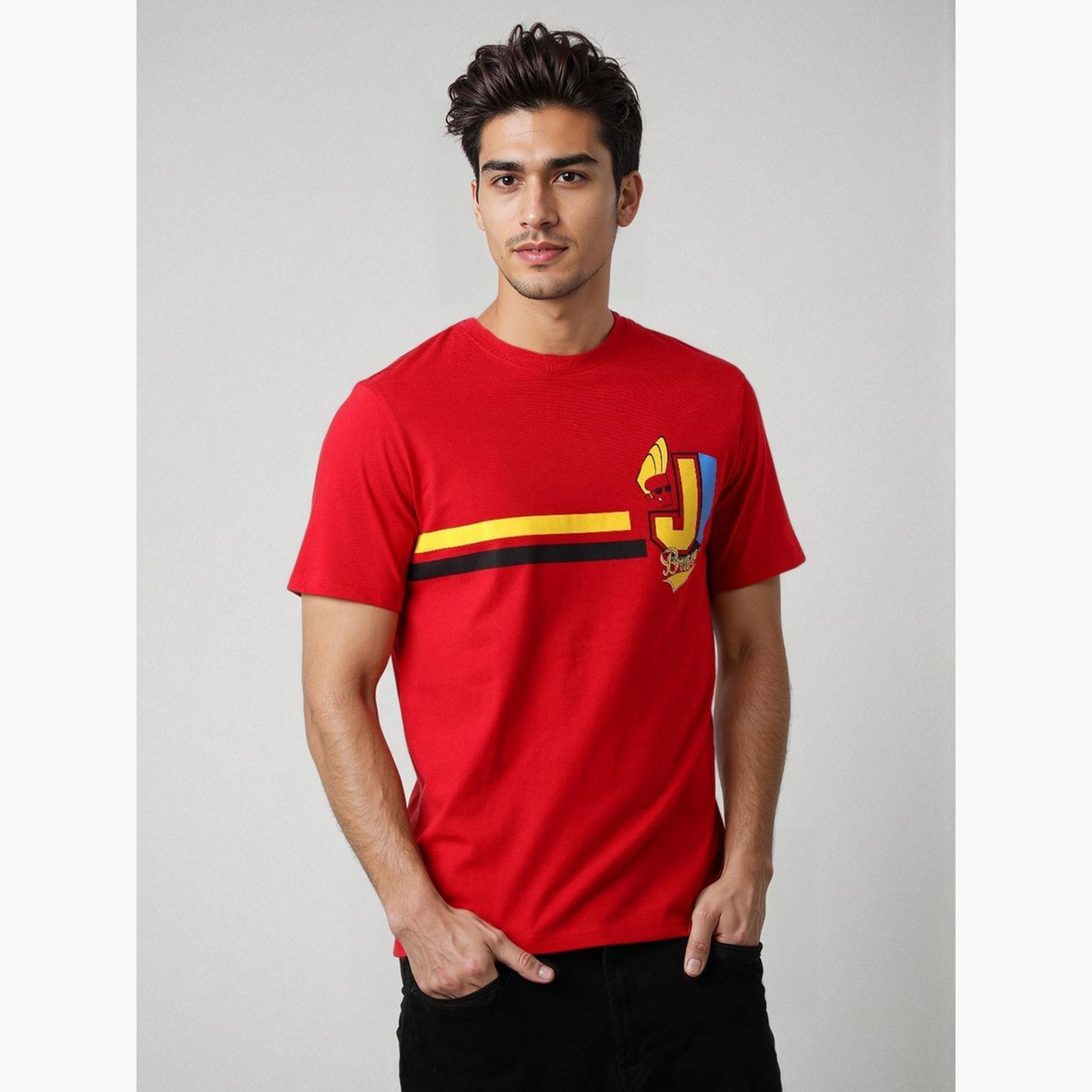 ذا انديان كراج كو × ستايلي - تي شيرت رجالي تصميم نحيف رسومات غرافيكية لون أحمر-men-clothing-tshirtsandpolos-tshirts-image-4