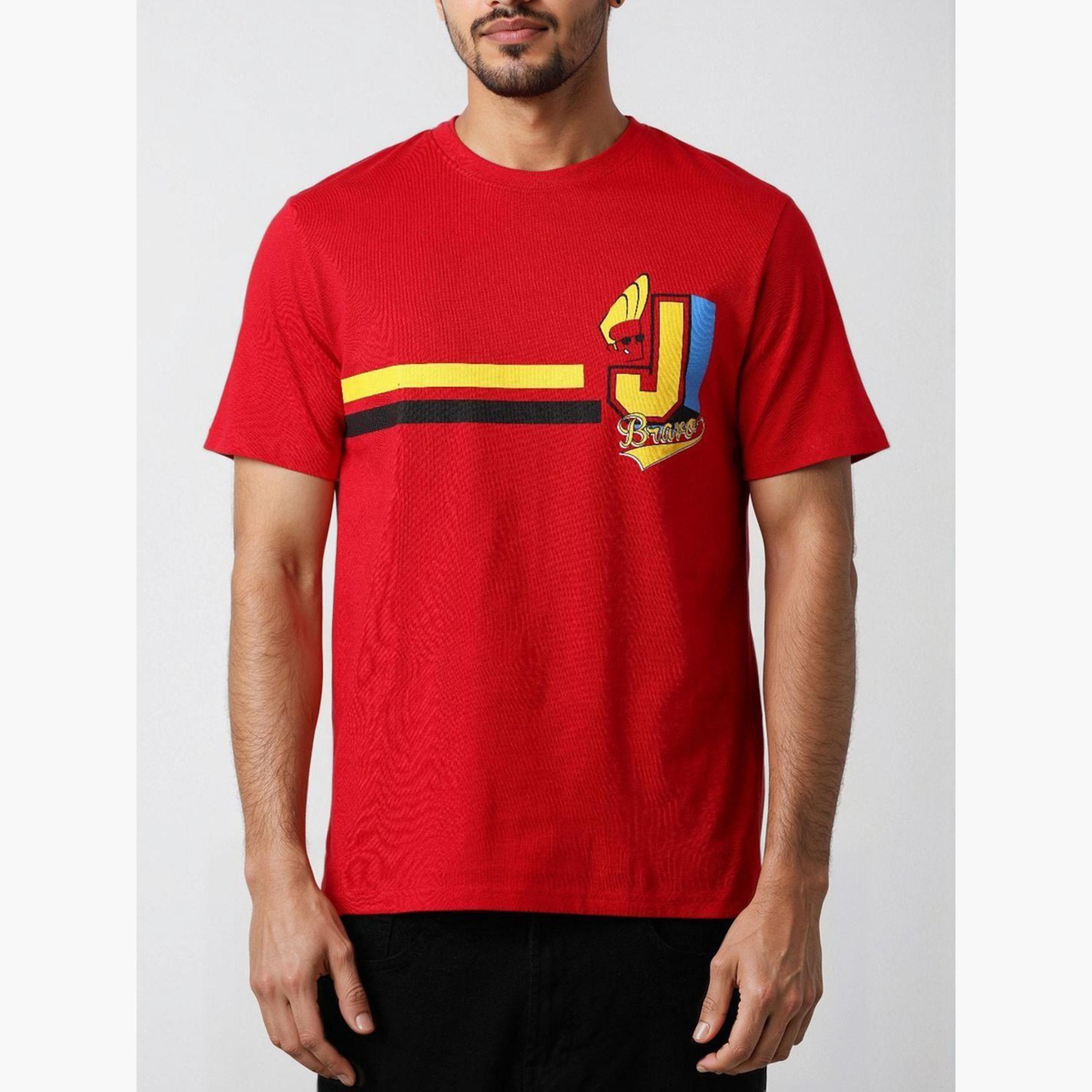 The Indian Garage Co X Styli Men Red Slim Fit Graphic T-Shirt-men-clothing-tshirtsandpolos-tshirts-image-6
