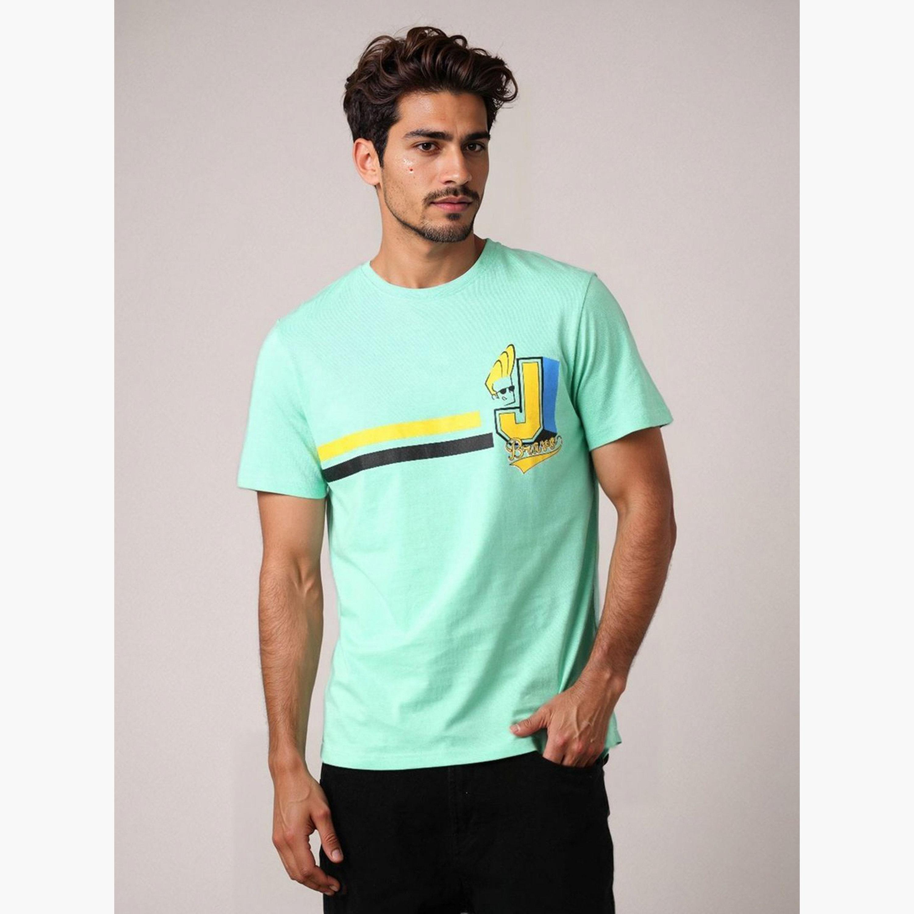 The Indian Garage Co X Styli Men Green Slim Fit Graphic T-Shirt-men-clothing-tshirtsandpolos-tshirts-image-1