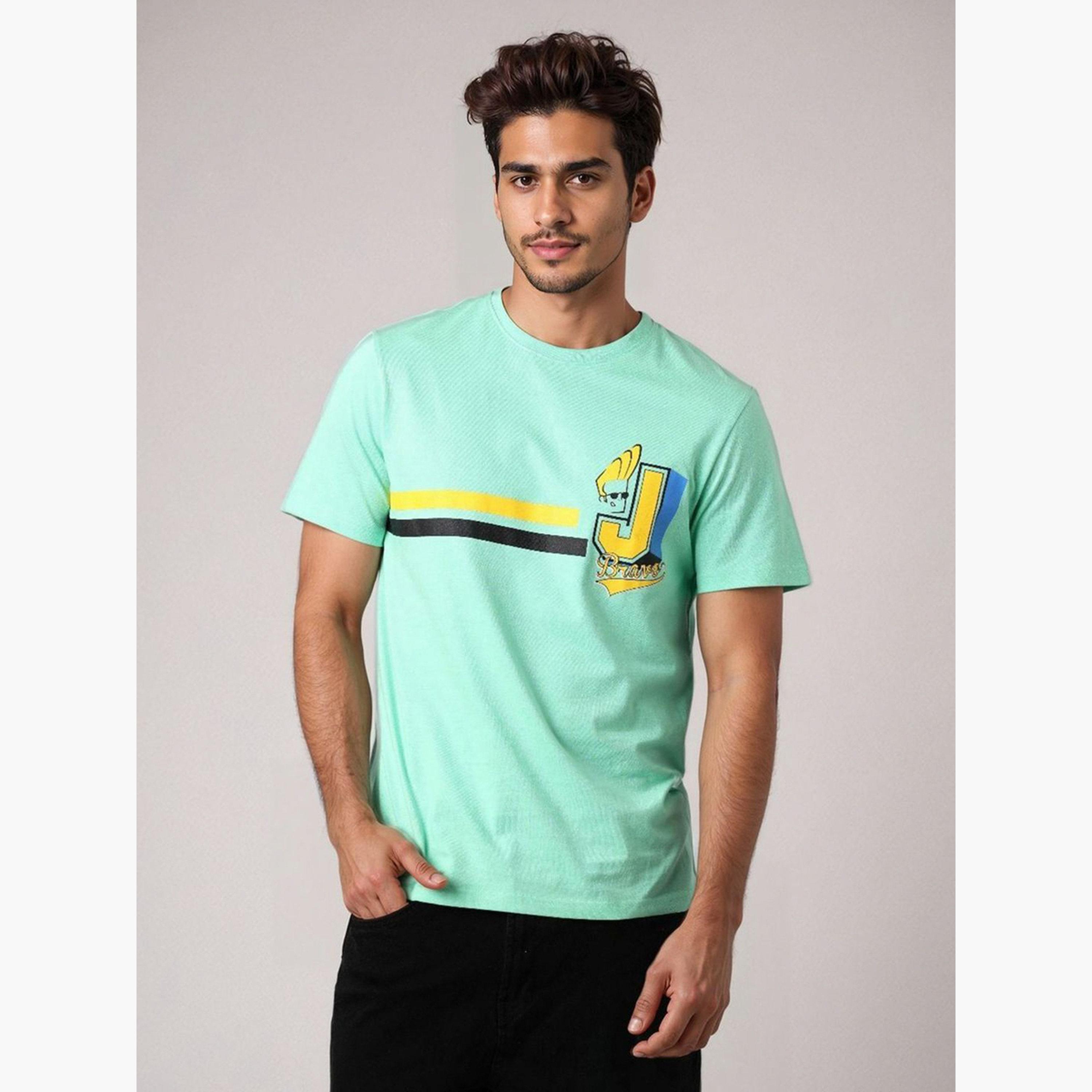 The Indian Garage Co X Styli Men Green Slim Fit Graphic T-Shirt-men-clothing-tshirtsandpolos-tshirts-image-3