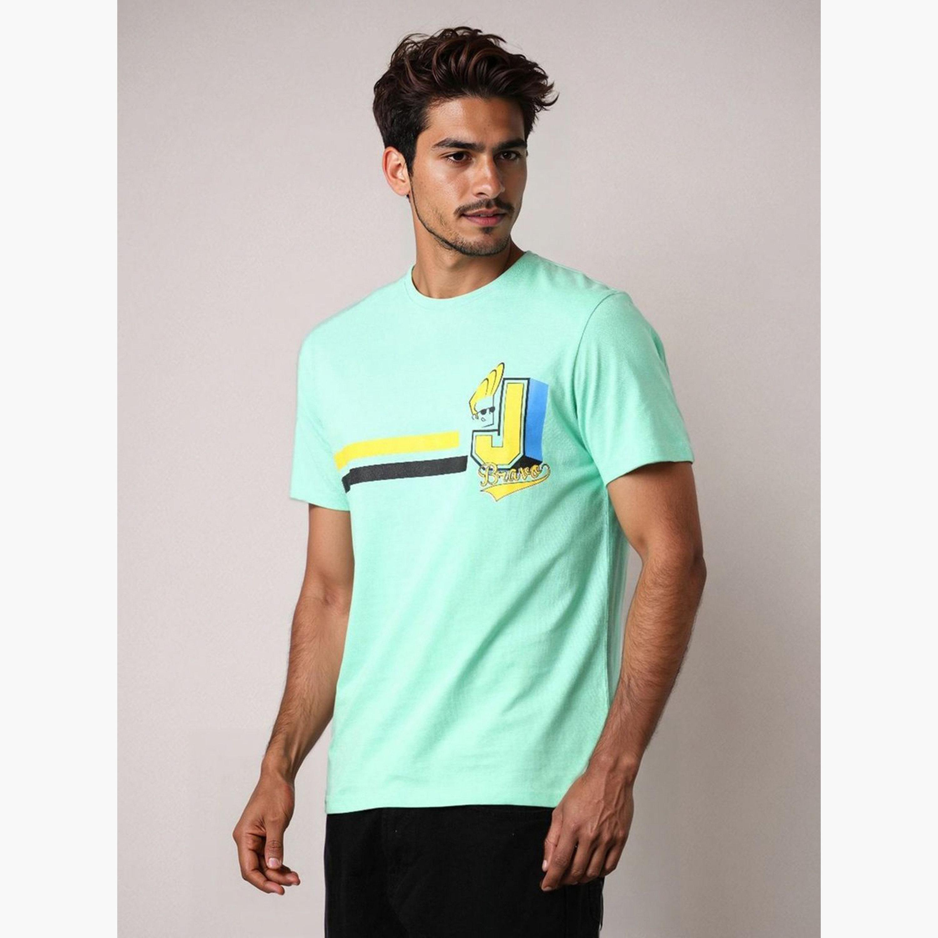The Indian Garage Co X Styli Men Green Slim Fit Graphic T-Shirt-men-clothing-tshirtsandpolos-tshirts-image-4