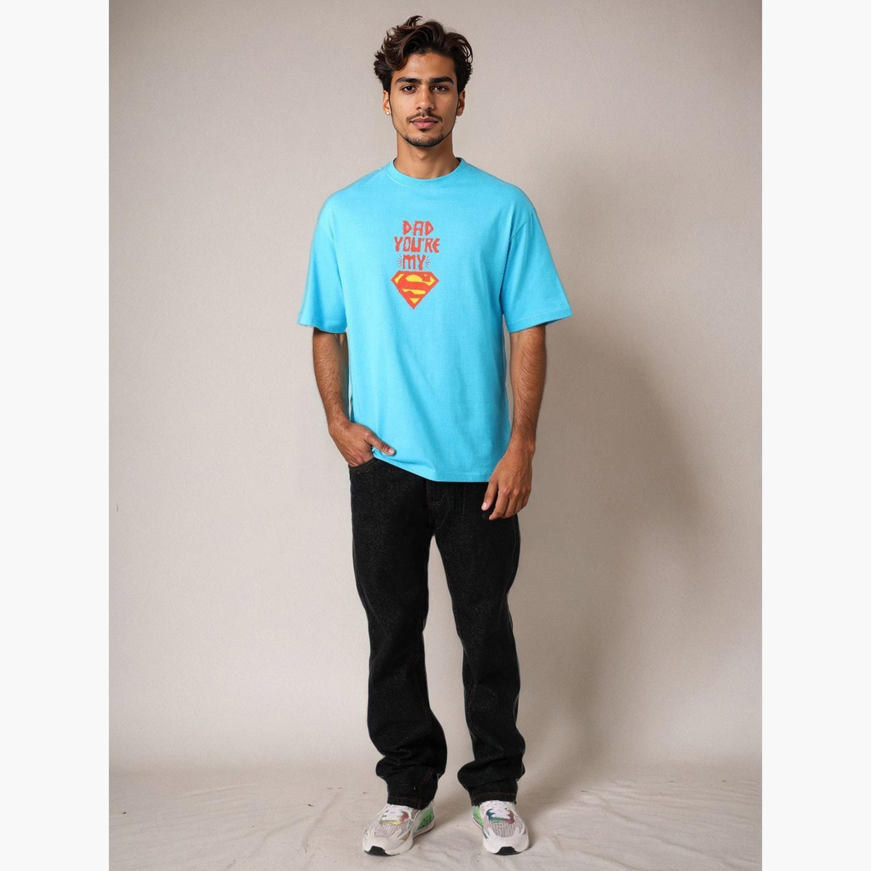 The Indian Garage Co X Styli Men Blue Boxy Fit Graphic T-Shirt-men-clothing-tshirtsandpolos-tshirts-image-2