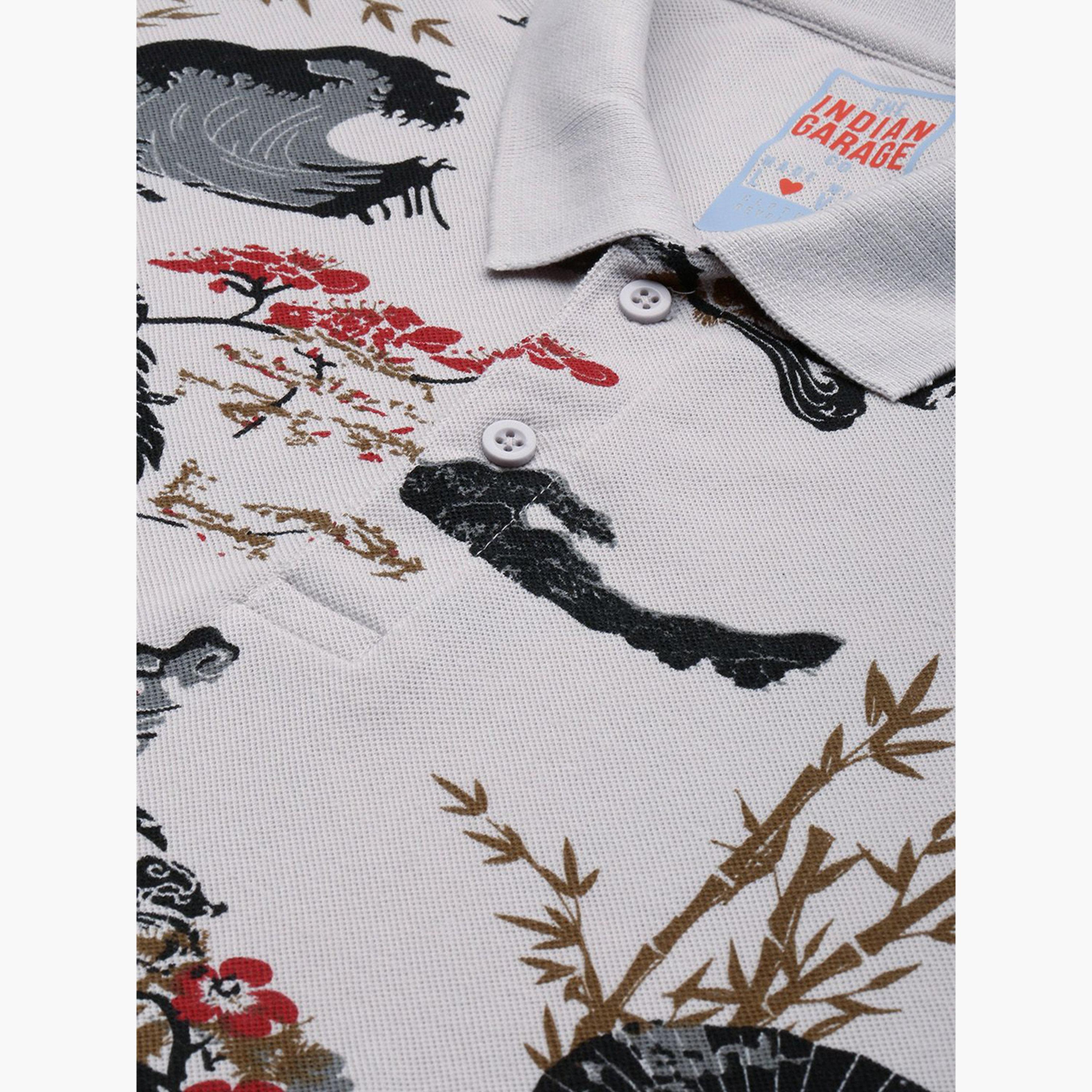 ذا انديان كراج كو × ستايلي - قميص بولو رجالي بطبعة حيوانية لون بيج-men-clothing-tshirtsandpolos-polos-image-5
