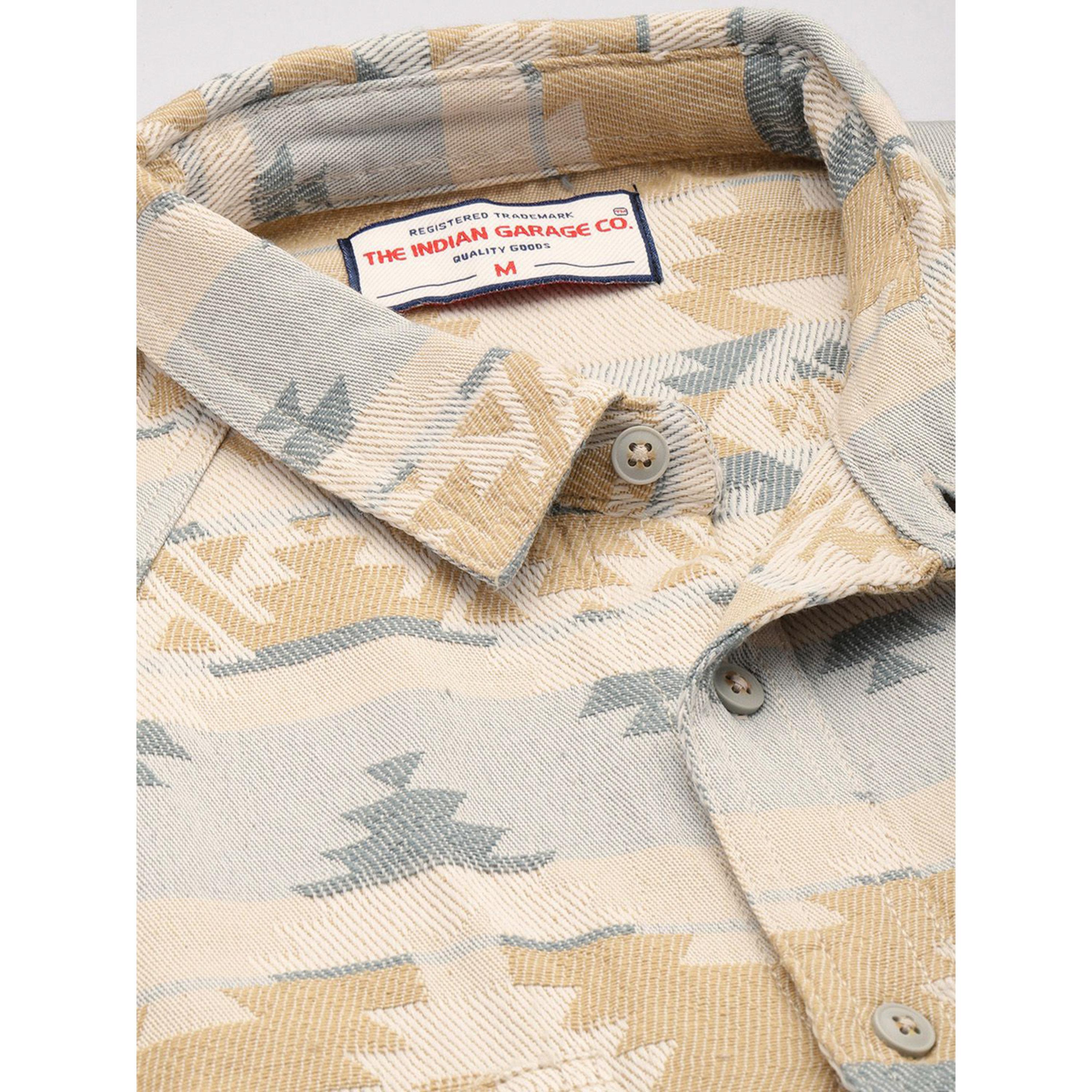 The Indian Garage Co X Styli Men Beige Patterned Textured Casual Shirt-men-clothing-shirts-image-6