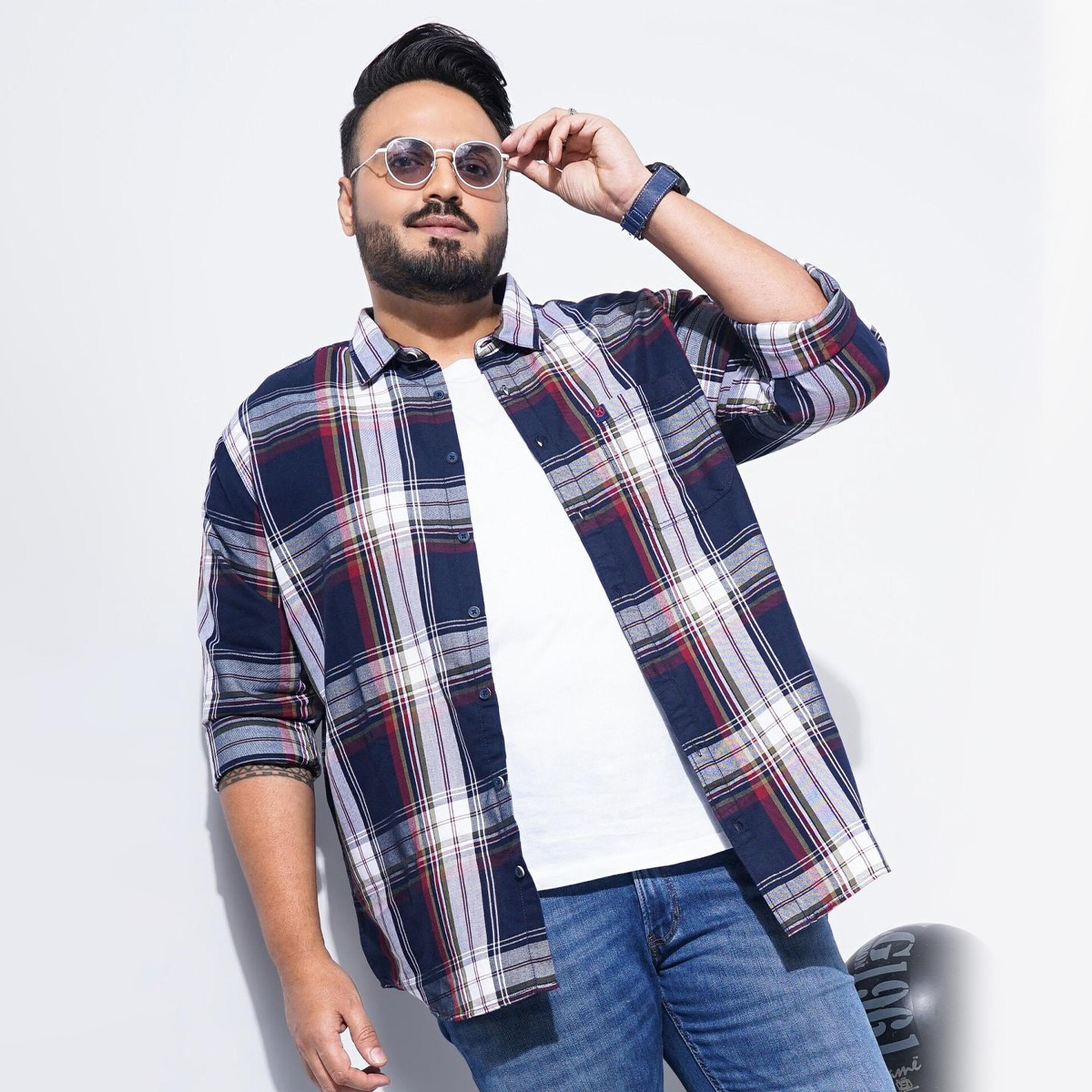 HardSoda X Styli Plus Size Checked Shirt for Men-men-clothing-shirts-image-1