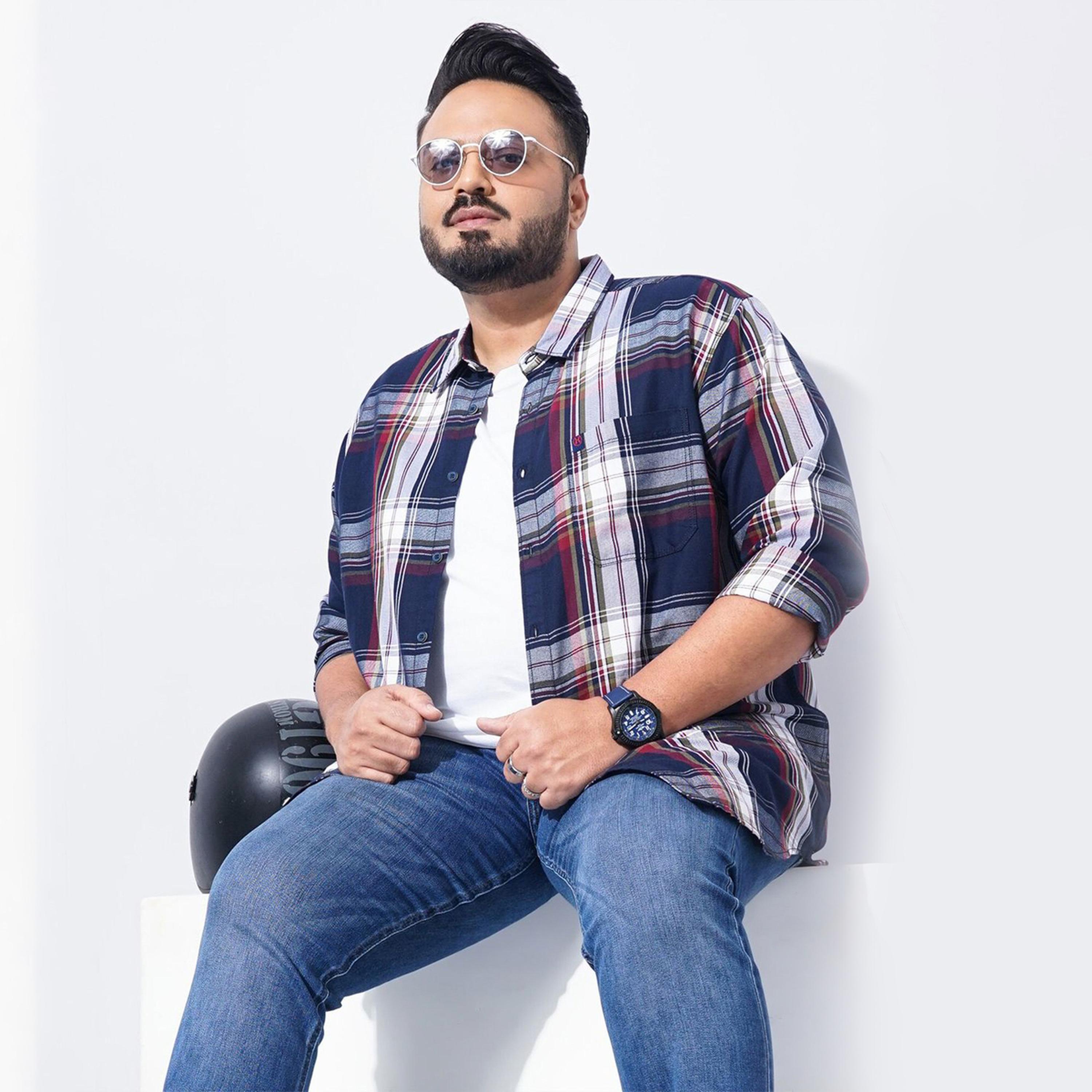 هارد صودا × ستايلي - قميص منقوش للرجال مقاس كبير-men-clothing-shirts-image-2