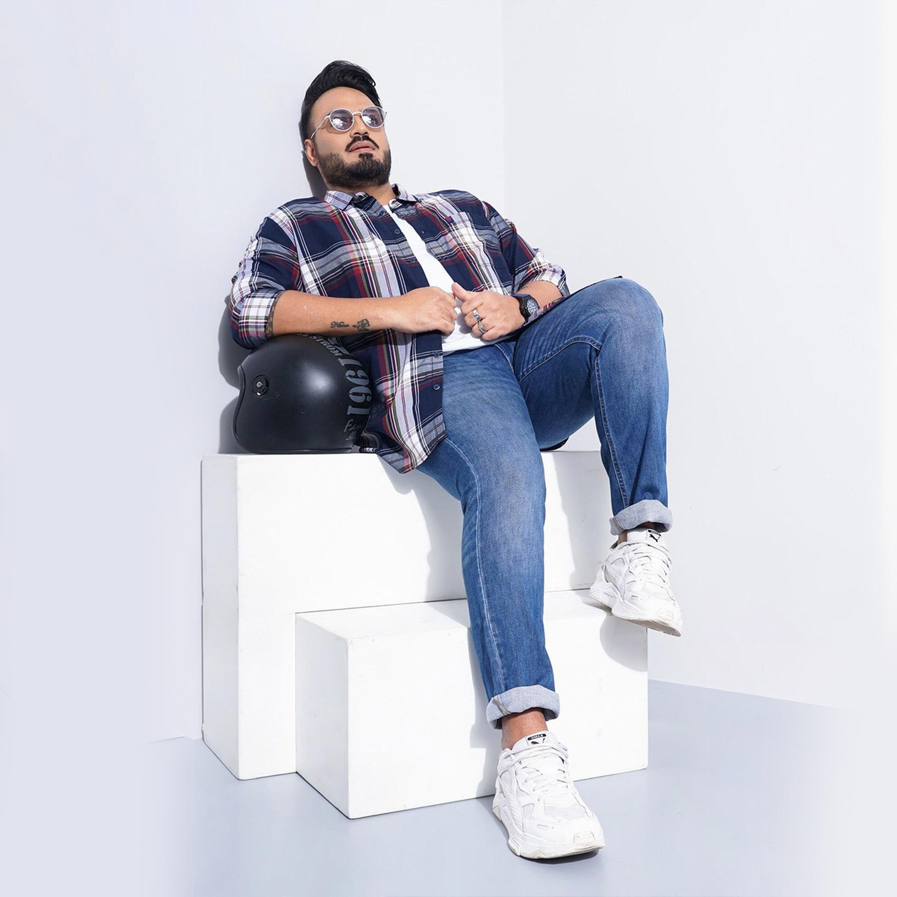 HardSoda X Styli Plus Size Checked Shirt for Men-men-clothing-shirts-image-4