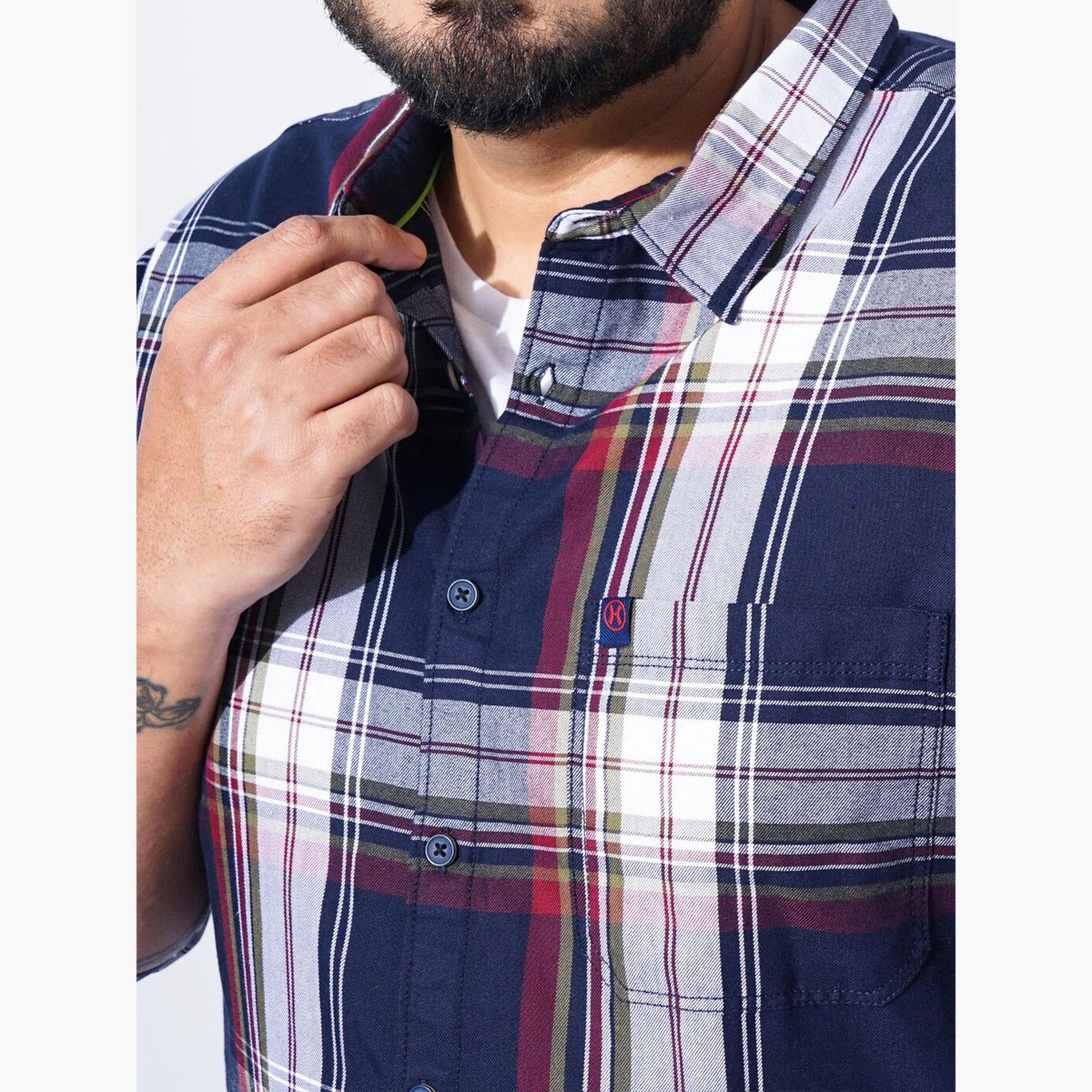 HardSoda X Styli Plus Size Checked Shirt for Men-men-clothing-shirts-image-5