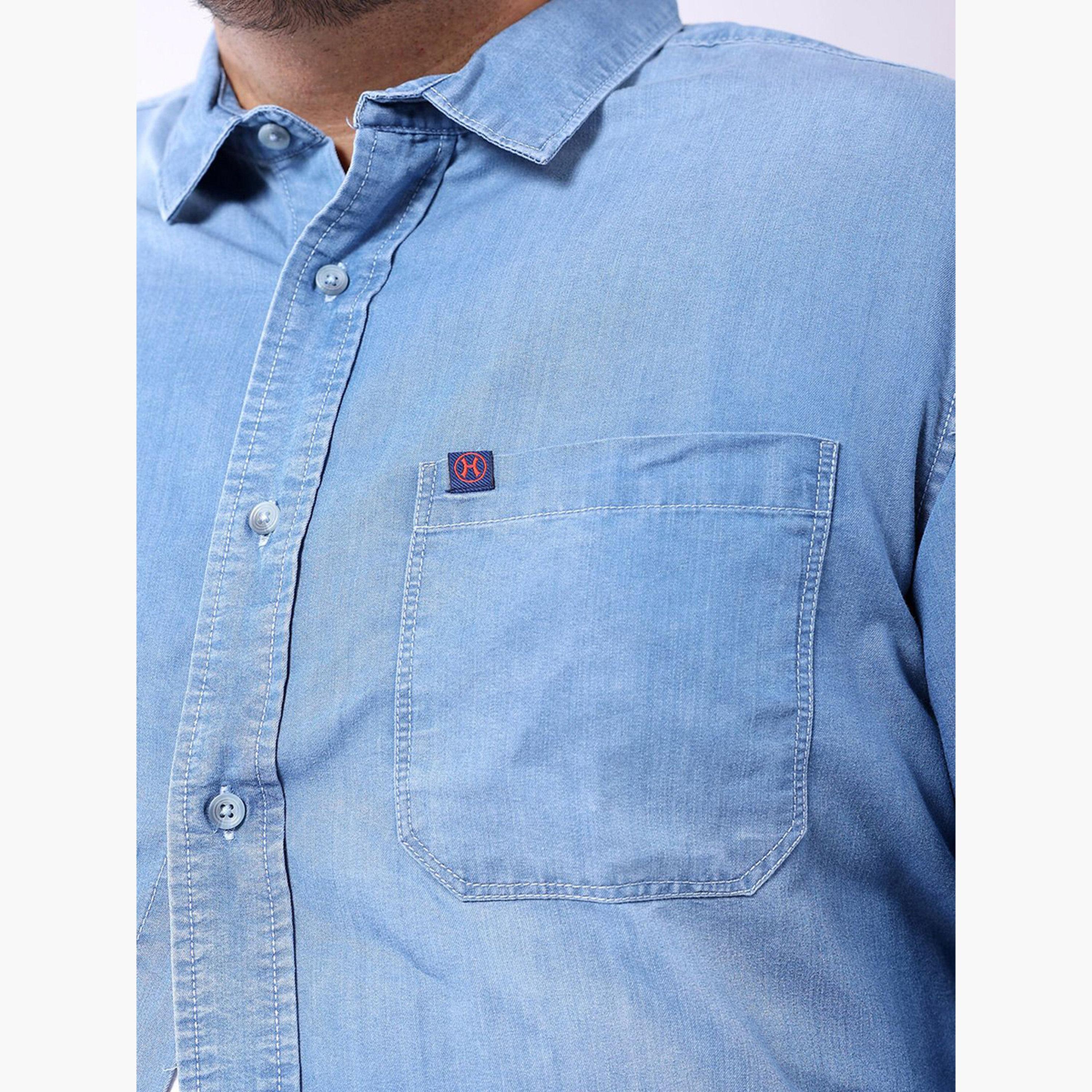هارد صودا × ستايلي - قميص جينز كاجوال مقاس كبير-men-clothing-shirts-image-5
