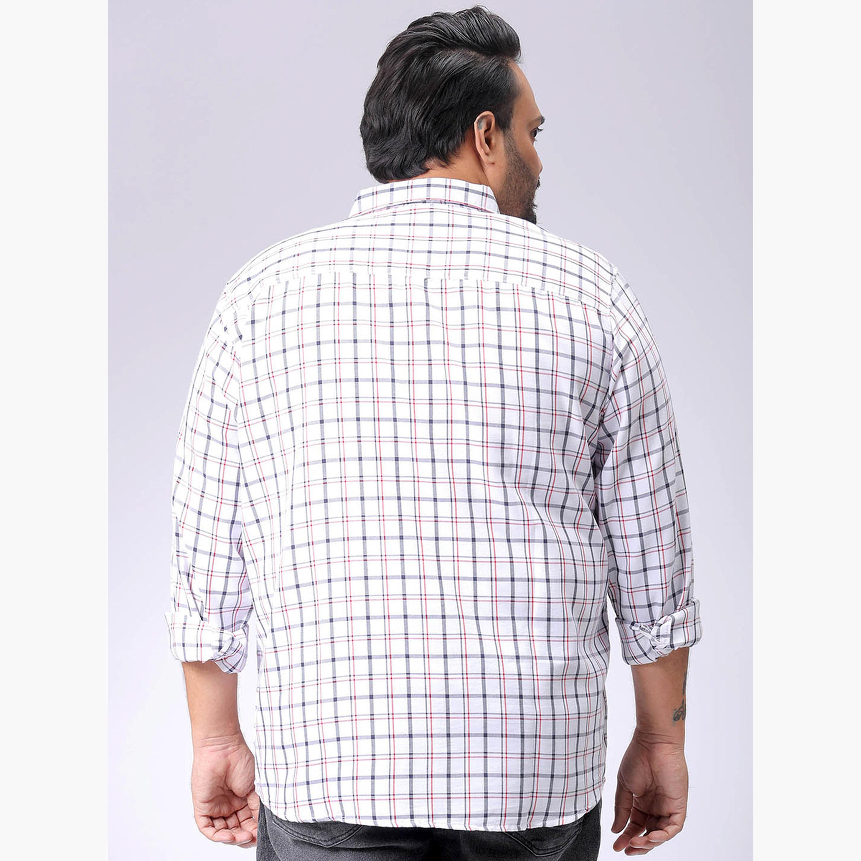 هارد صودا × ستايلي - قميص قطني أبيض منقوش مقاس كبير-men-clothing-shirts-image-4