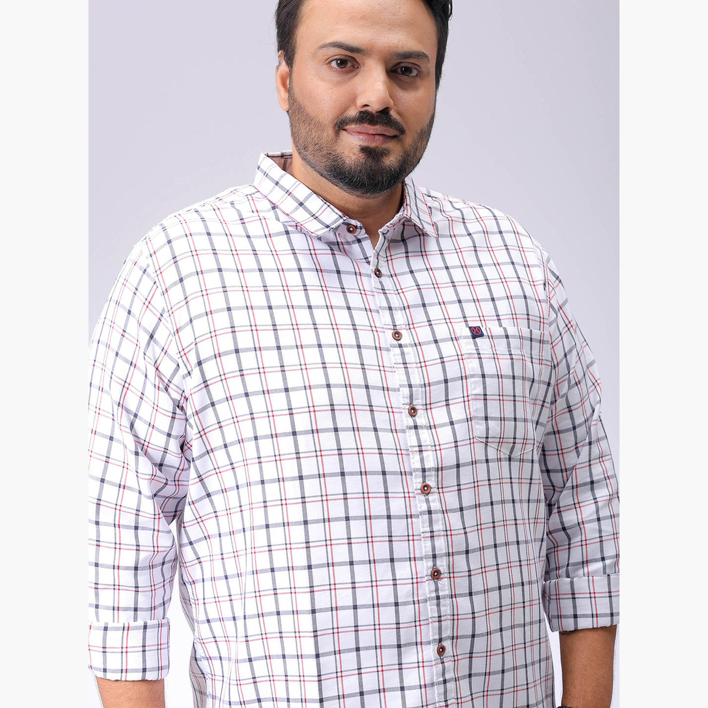 هارد صودا × ستايلي - قميص قطني أبيض منقوش مقاس كبير-men-clothing-shirts-image-5
