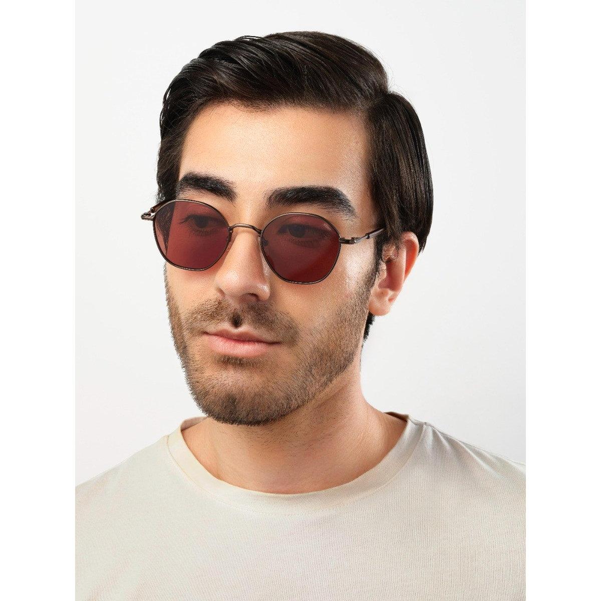 Styli Unisex Shimmer Round Sunglasses-men-sunglasses-image-5