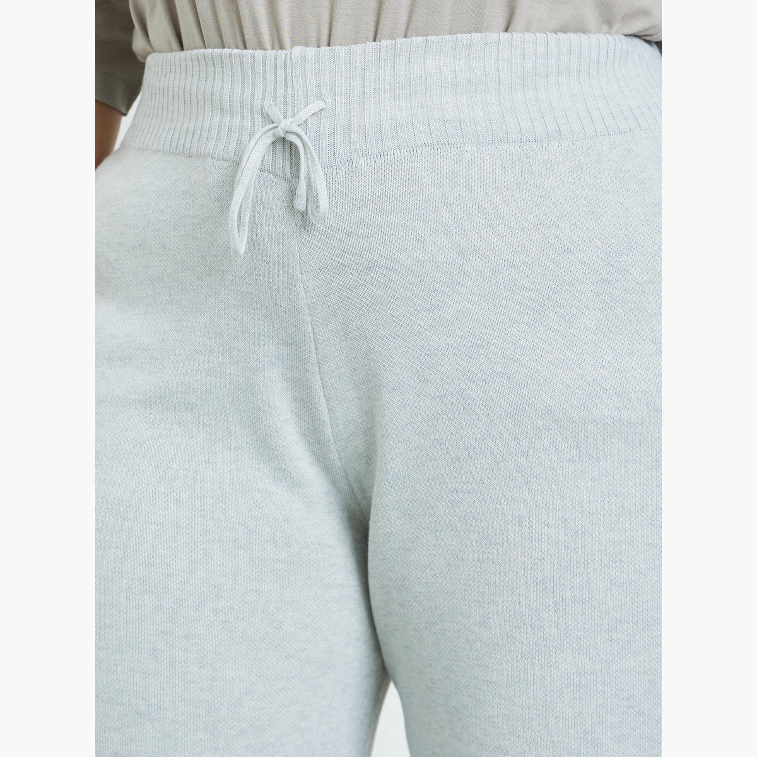 Styli Plus Size Grey Flared Trousers-women-clothing-bottoms-trousers-image-4