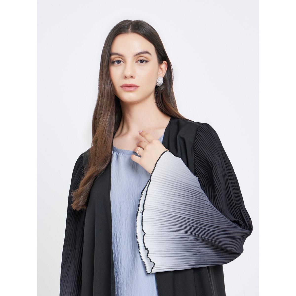 Take Two Dye Print Bell Sleeve Open Front Abaya-women-arabicclothing-abayas-image-4
