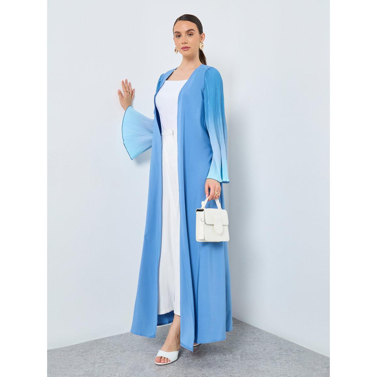 عباية مفتوحة بطبعة تاي داي-women-arabicclothing-abayas-image-1