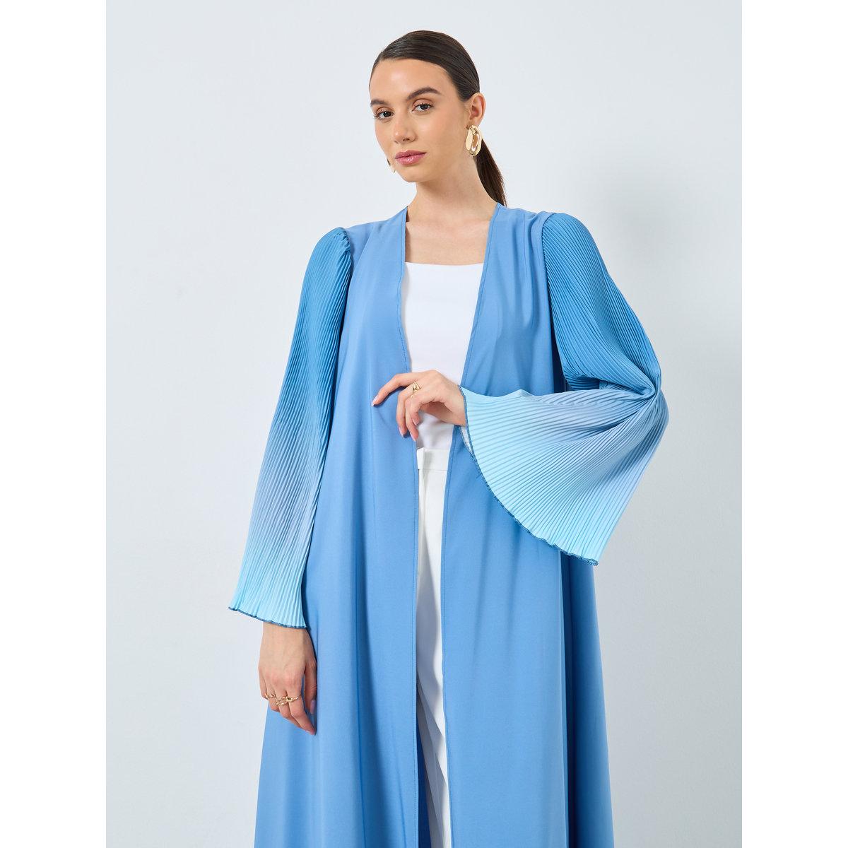 عباية مفتوحة بطبعة تاي داي-women-arabicclothing-abayas-image-3