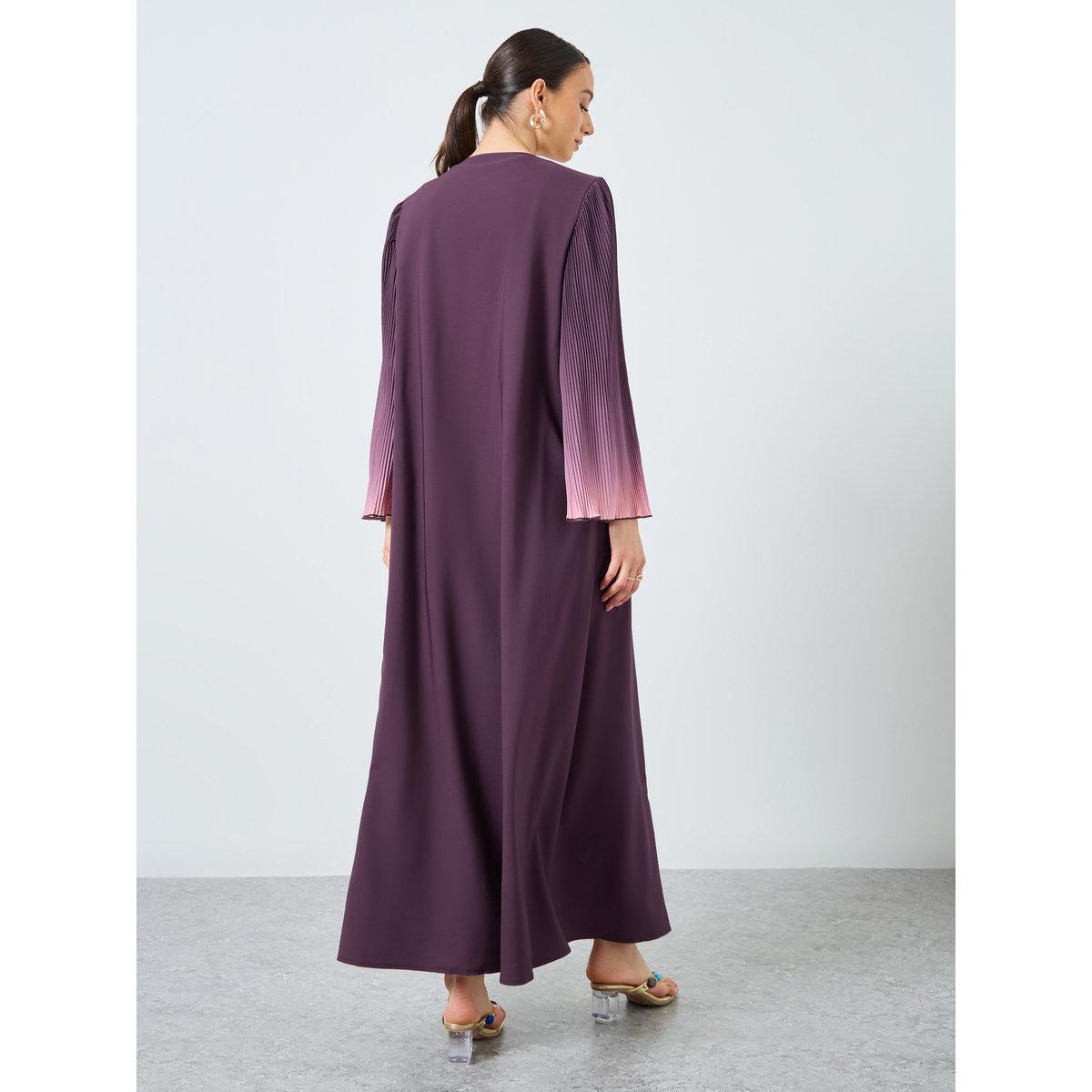 عباية مفتوحة بطبعة تاي داي-women-arabicclothing-abayas-image-5