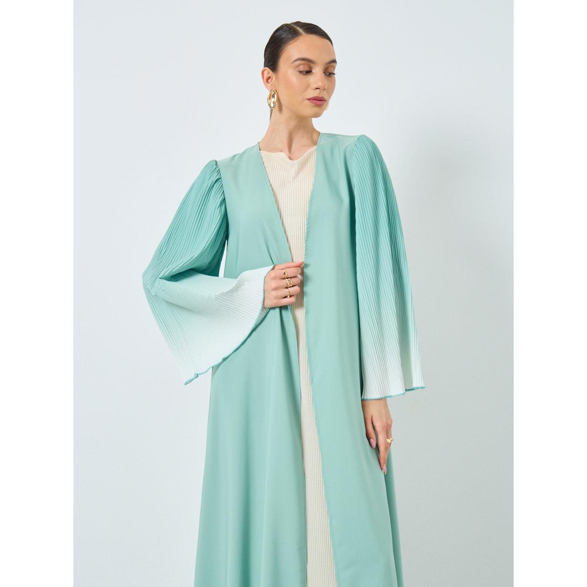 عباية مفتوحة بطبعة تاي داي-women-arabicclothing-abayas-image-3