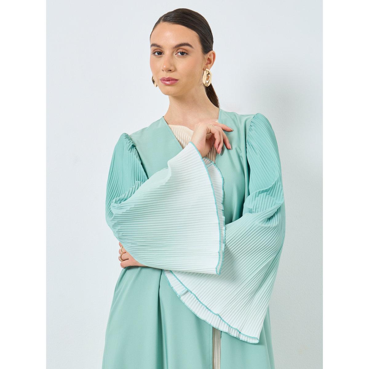 عباية مفتوحة بطبعة تاي داي-women-arabicclothing-abayas-image-4