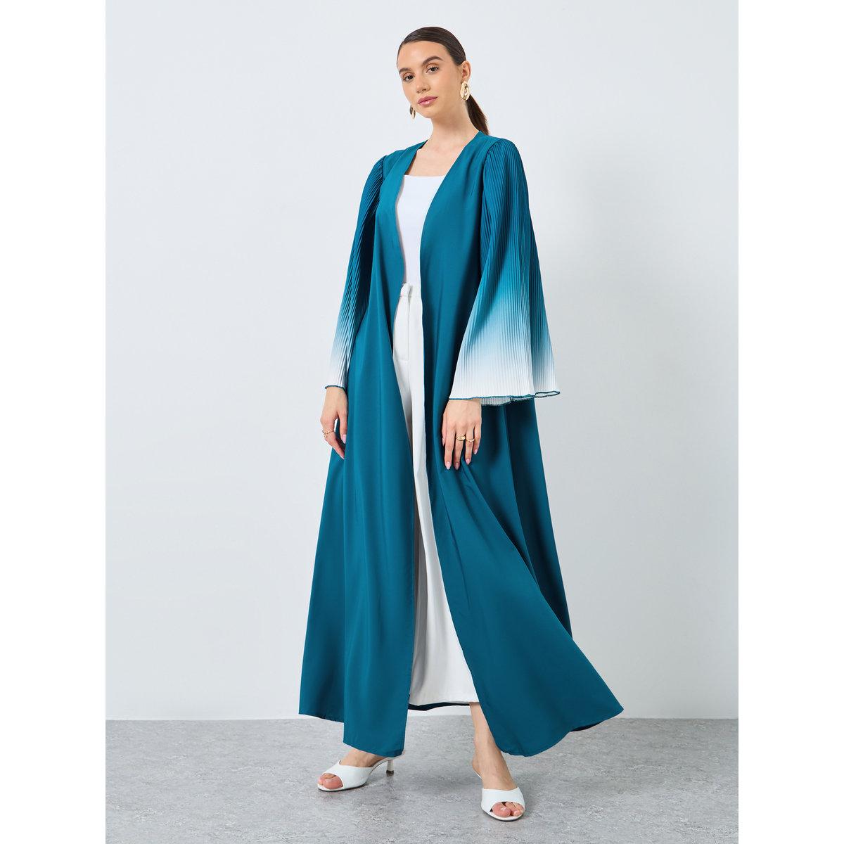 عباية مفتوحة بطبعة تاي داي-women-arabicclothing-abayas-image-2