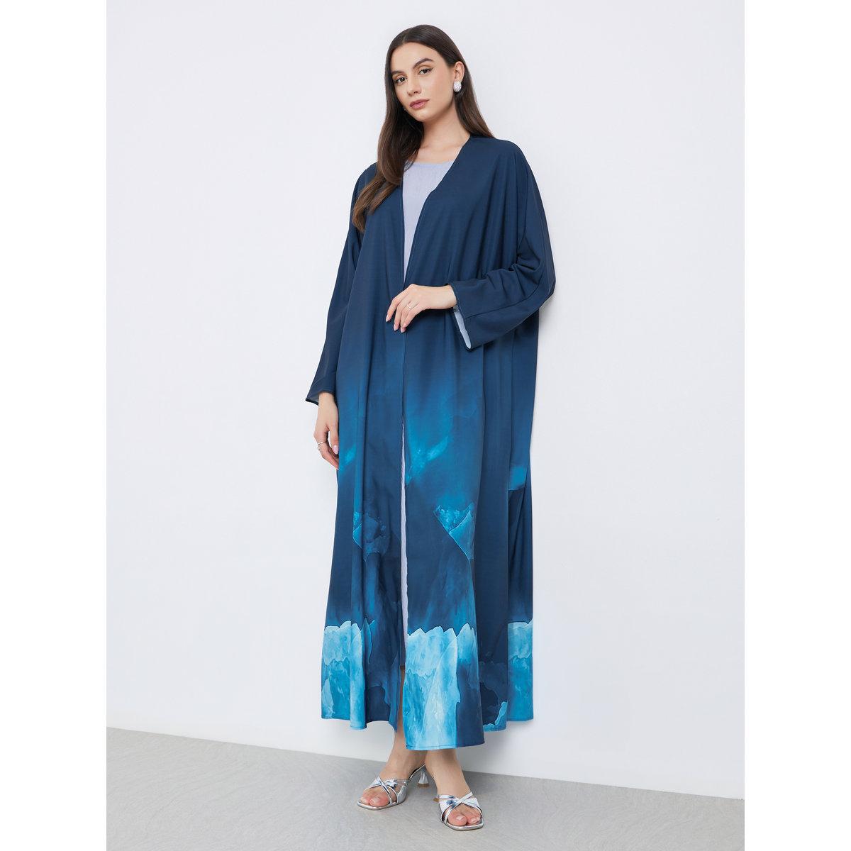 Take Two Tie-Dye Open Front Abaya-women-arabicclothing-abayas-image-2