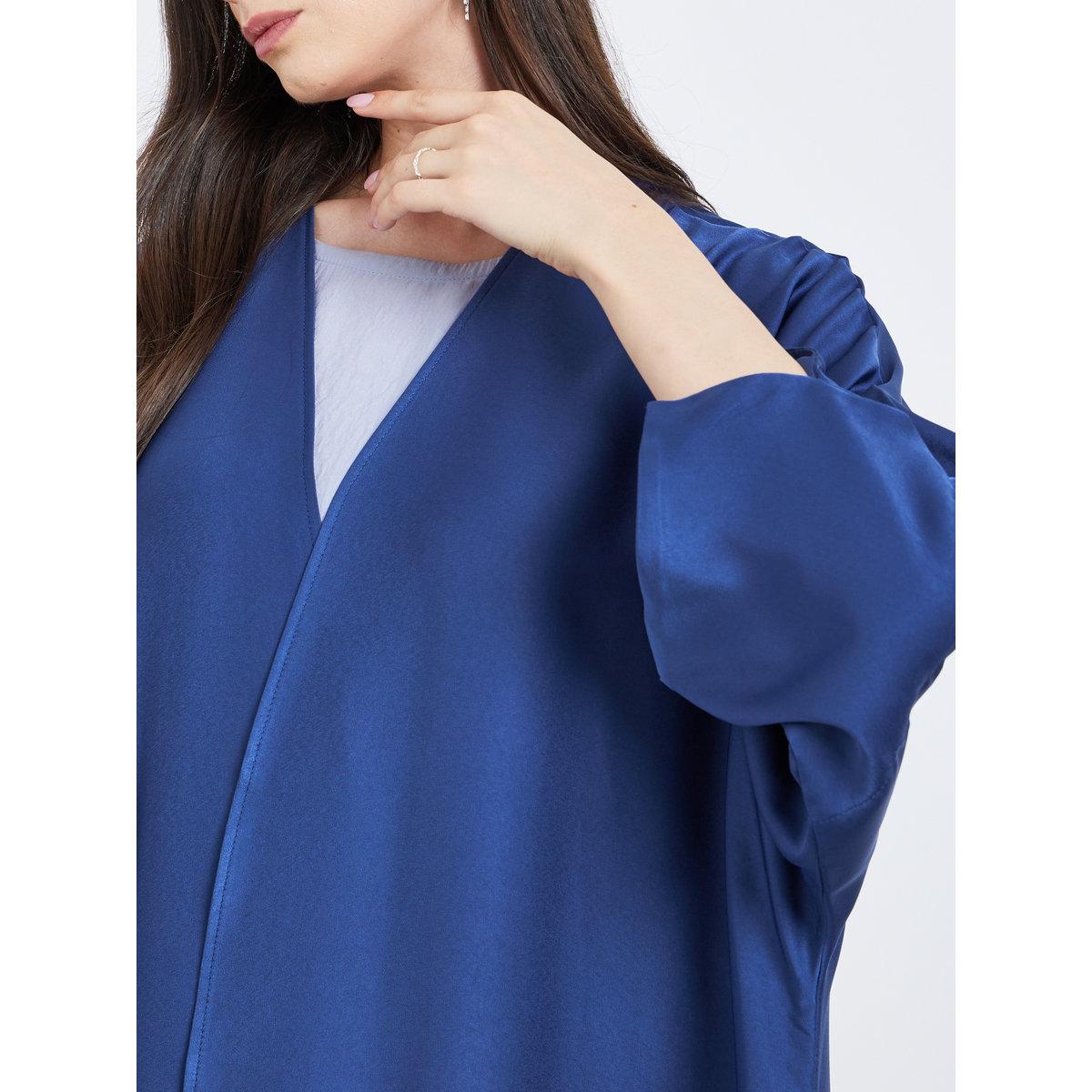Take Two Solid Open Front Satin Abaya-women-arabicclothing-abayas-image-4