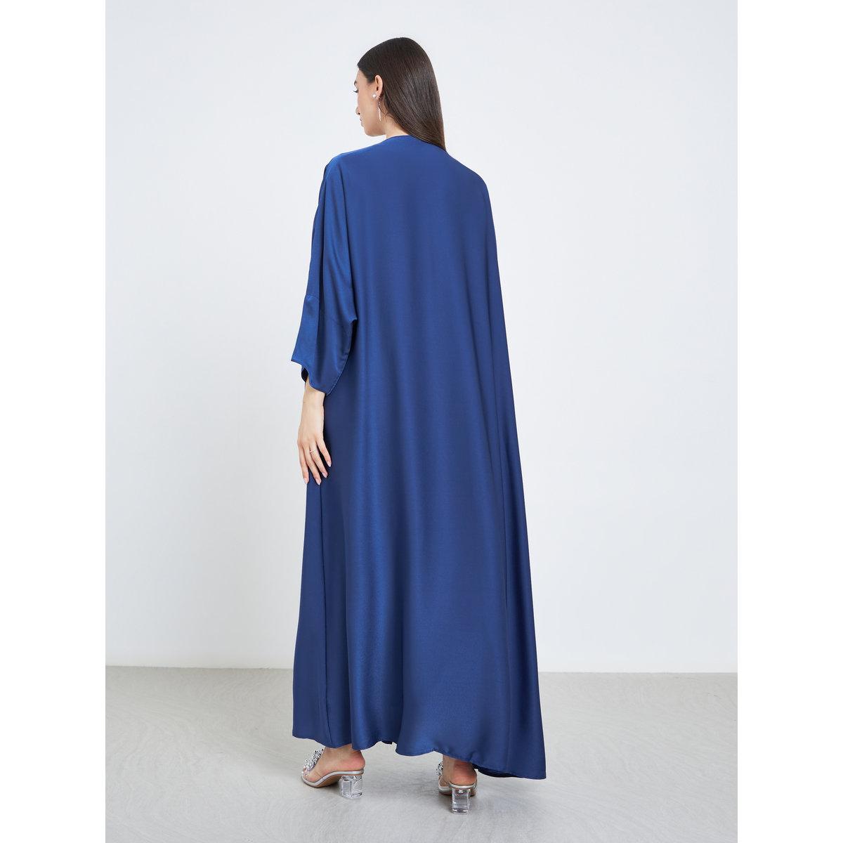 Take Two Solid Open Front Satin Abaya-women-arabicclothing-abayas-image-5