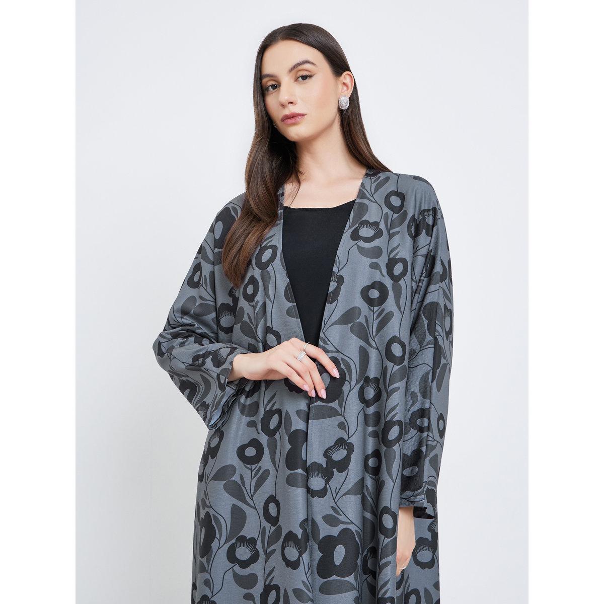عباية بطبعة زهور-women-arabicclothing-abayas-image-3