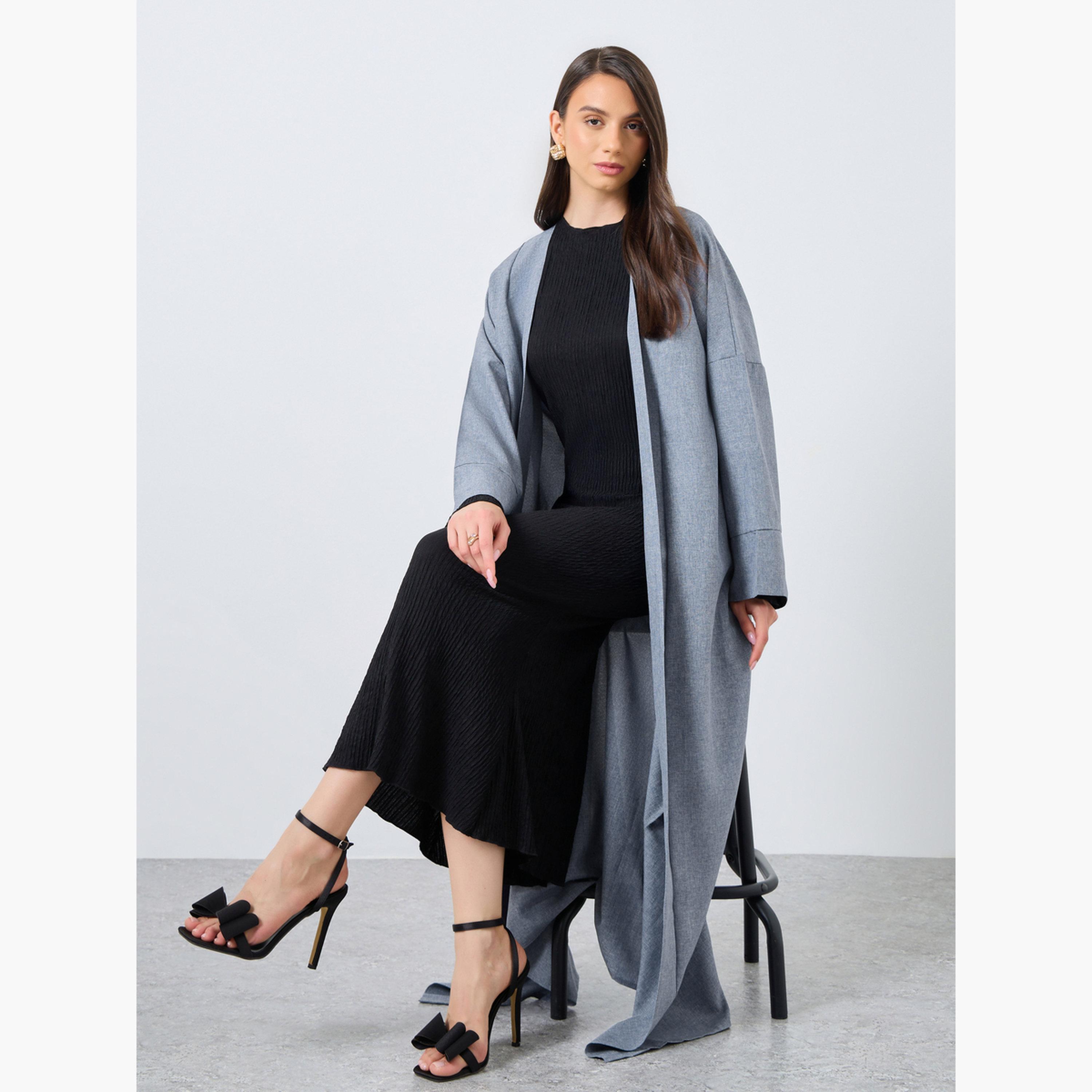 Take Two Solid Open Front Abaya-women-arabicclothing-abayas-image-2