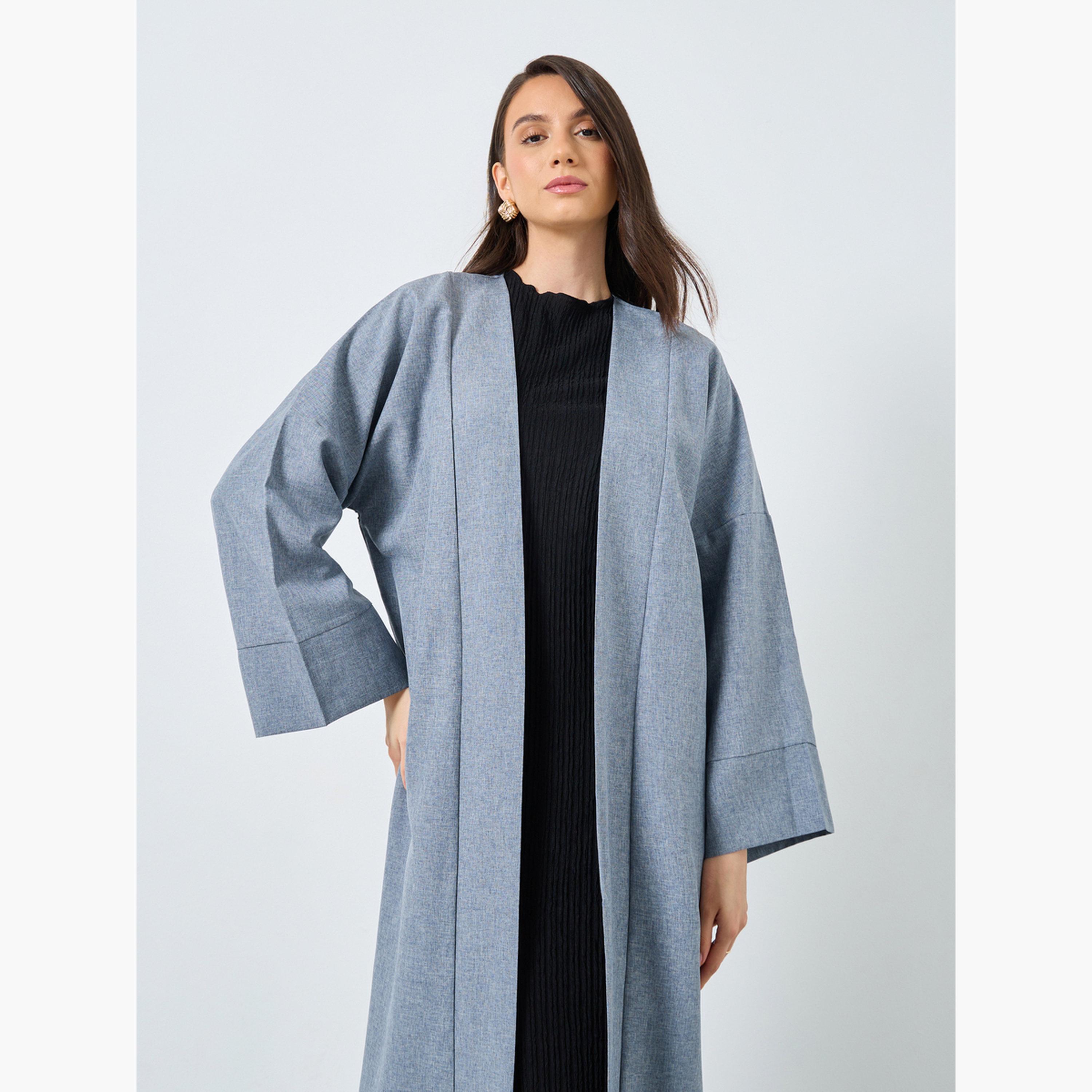 Take Two Solid Open Front Abaya-women-arabicclothing-abayas-image-4
