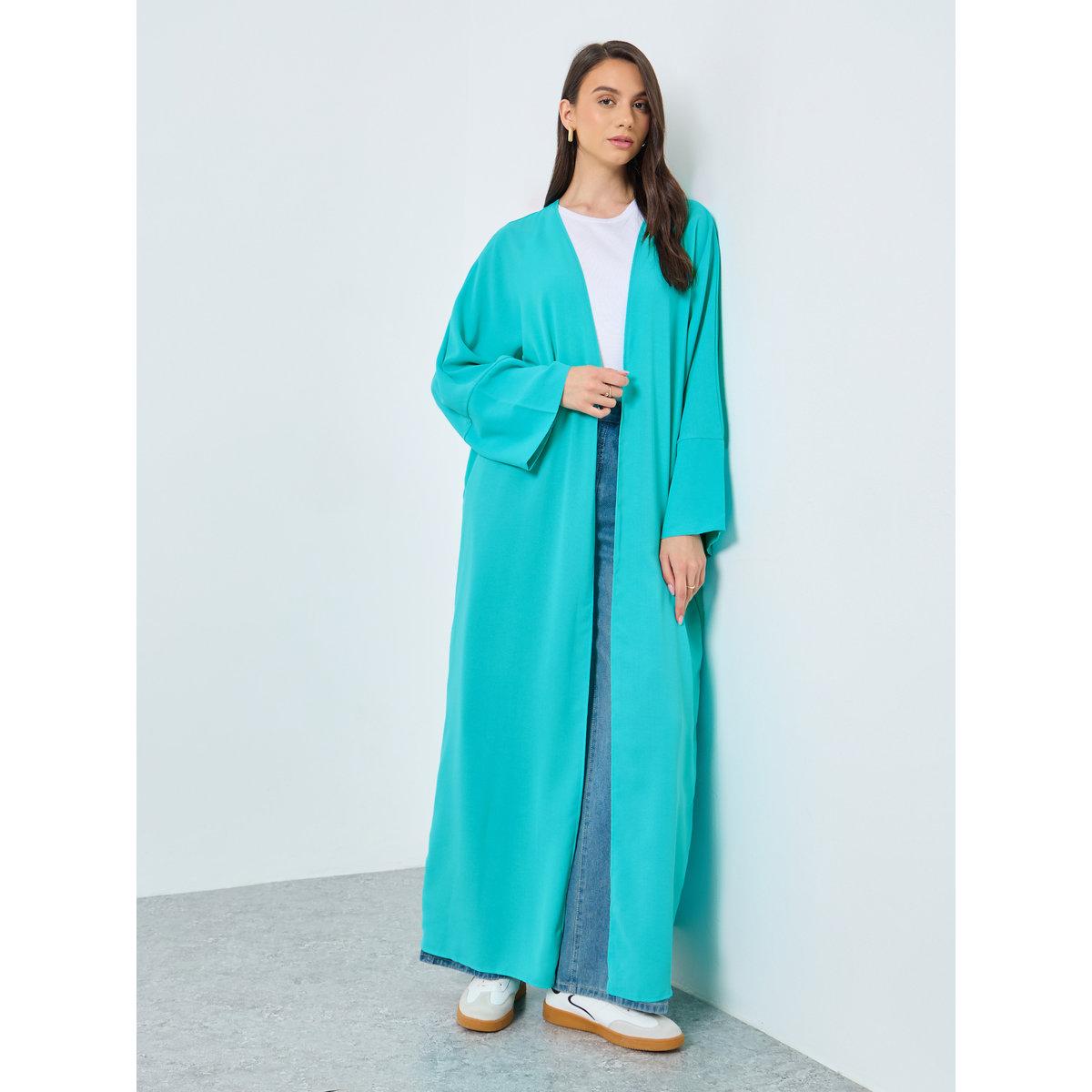 عباية سادة بأكمام وطواطية-women-arabicclothing-abayas-image-2