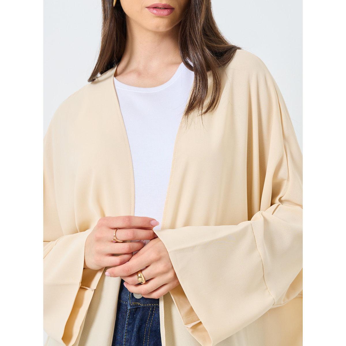 Take Two Solid Open Front Batwing Sleeve Abaya-women-arabicclothing-abayas-image-4