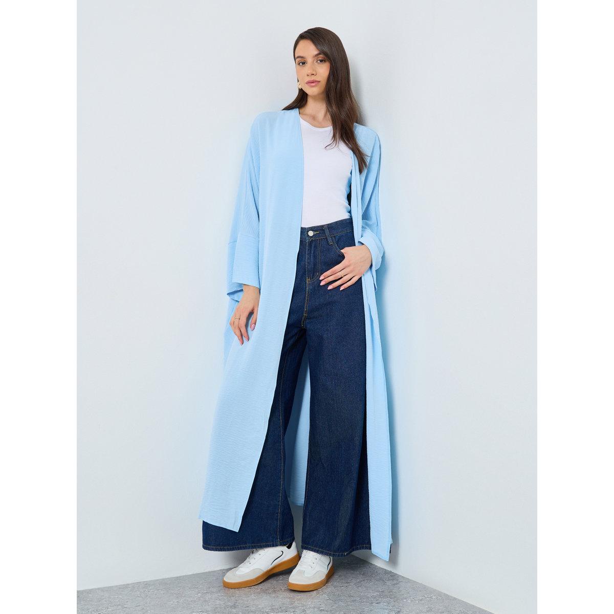 عباية سادة بأكمام وطواطية-women-arabicclothing-abayas-image-2