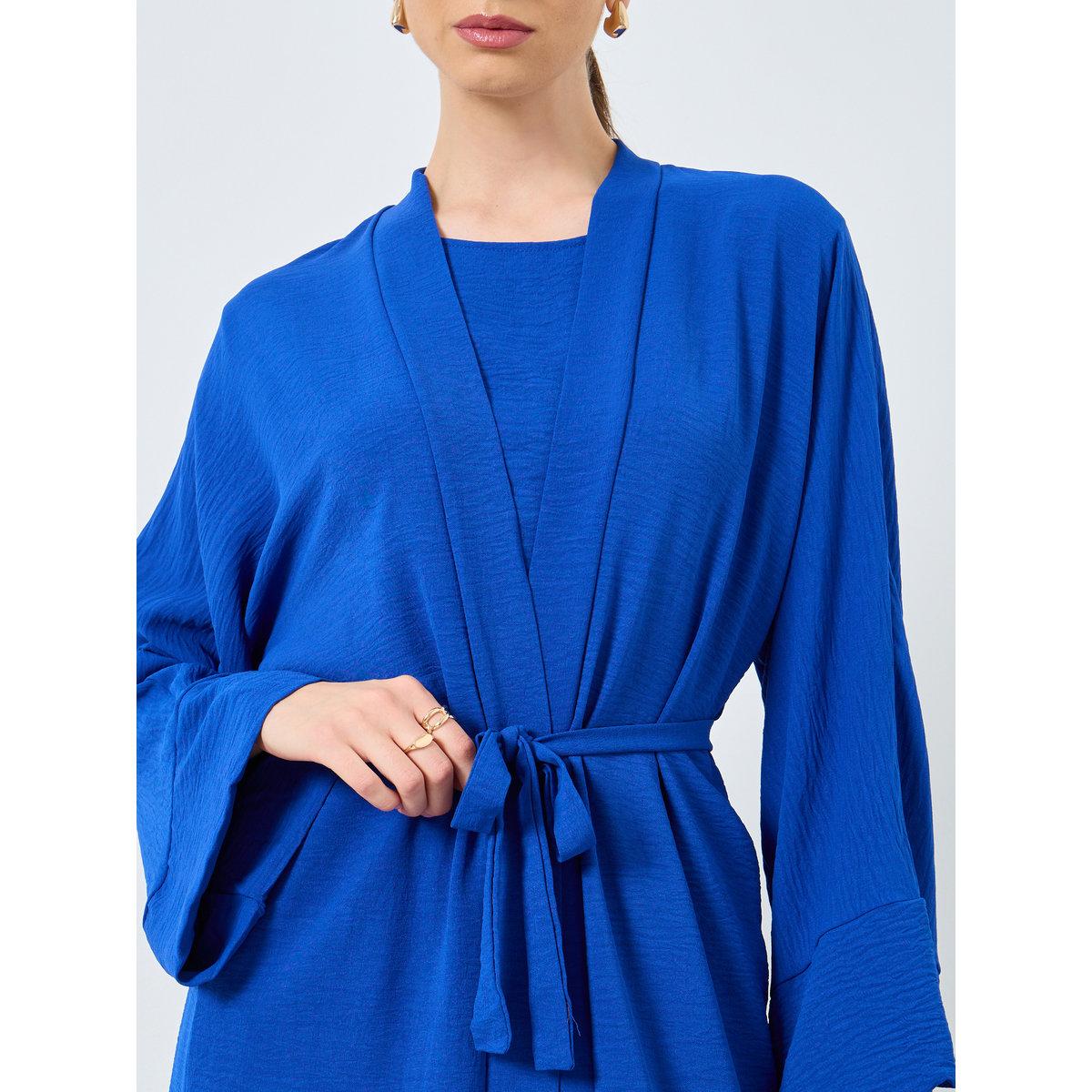Take Two Solid Open Front Abaya with Inner Sleeveless Dress-women-arabicclothing-abayas-image-4