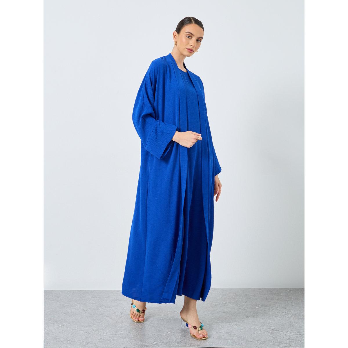 Take Two Solid Open Front Abaya with Inner Sleeveless Dress-women-arabicclothing-abayas-image-6
