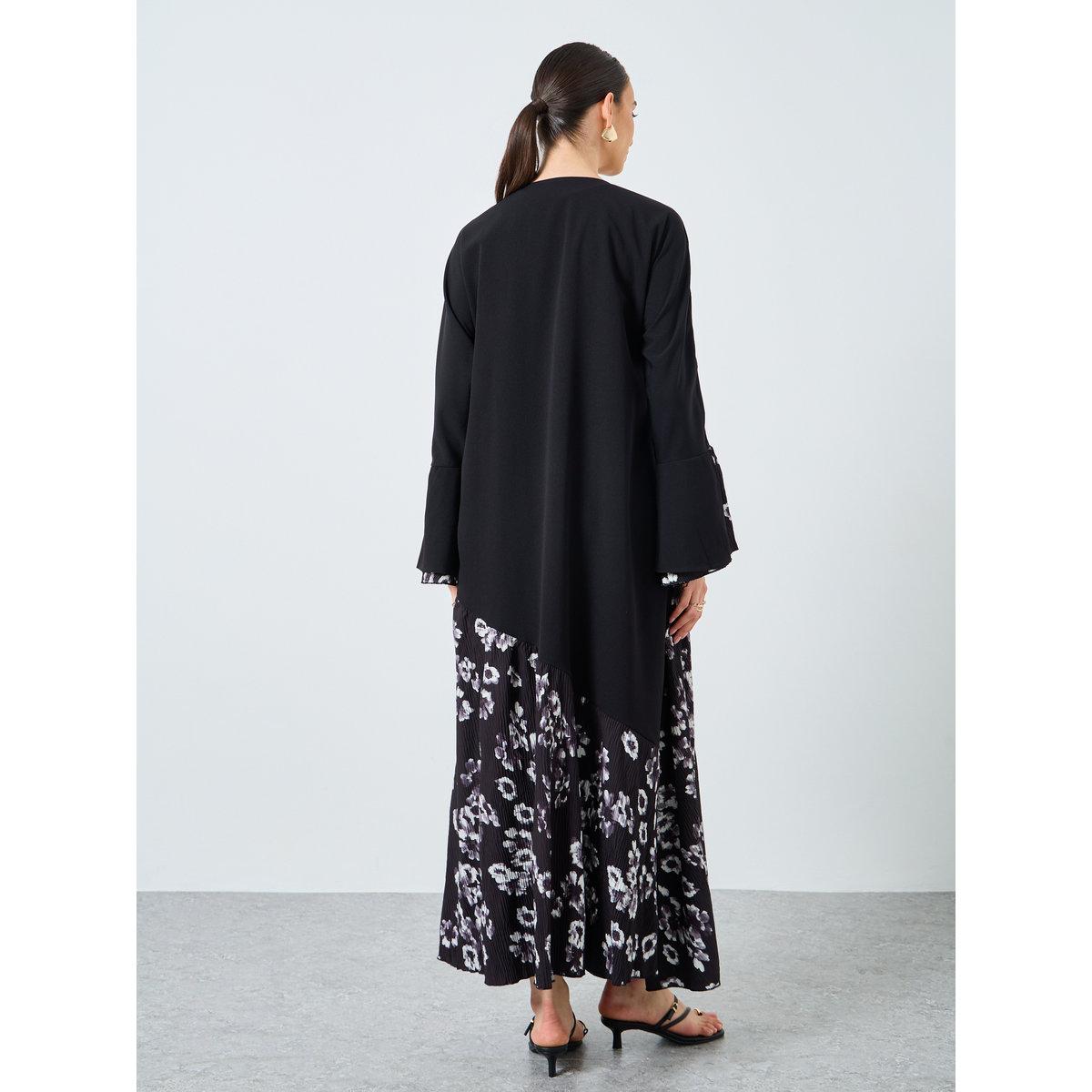Take Two Floral Print Open Front Abaya-women-arabicclothing-abayas-image-5