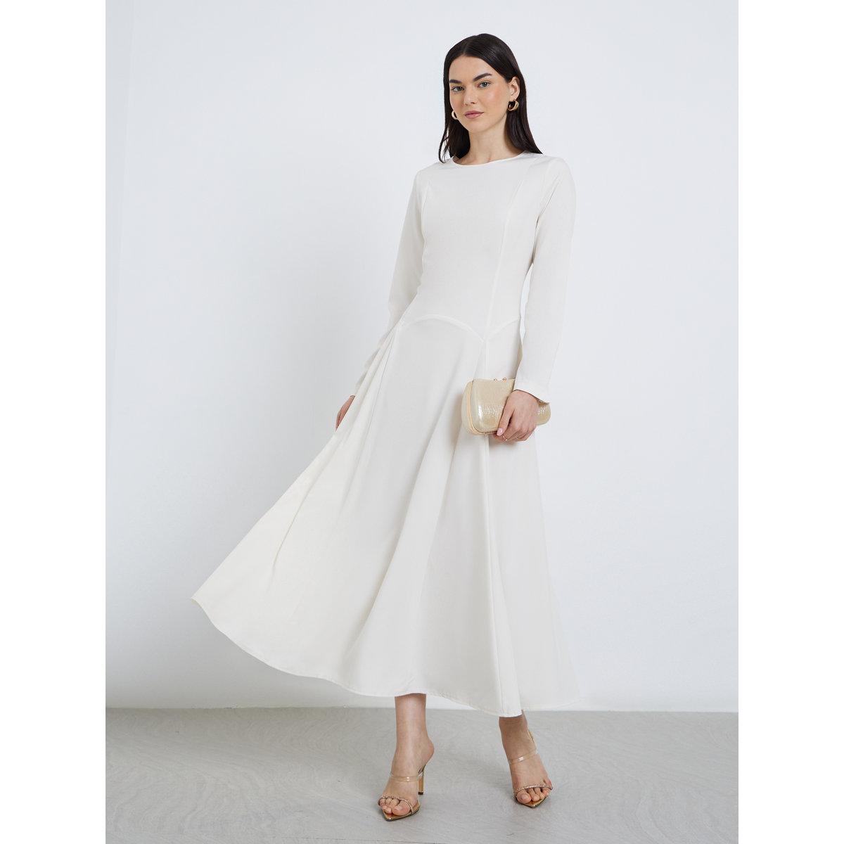 Take Two Solid Round Neck A-Line Maxi Dress-women-clothing-dresses-image-1