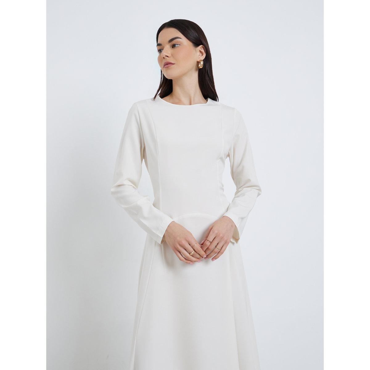 Take Two Solid Round Neck A-Line Maxi Dress-women-clothing-dresses-image-2