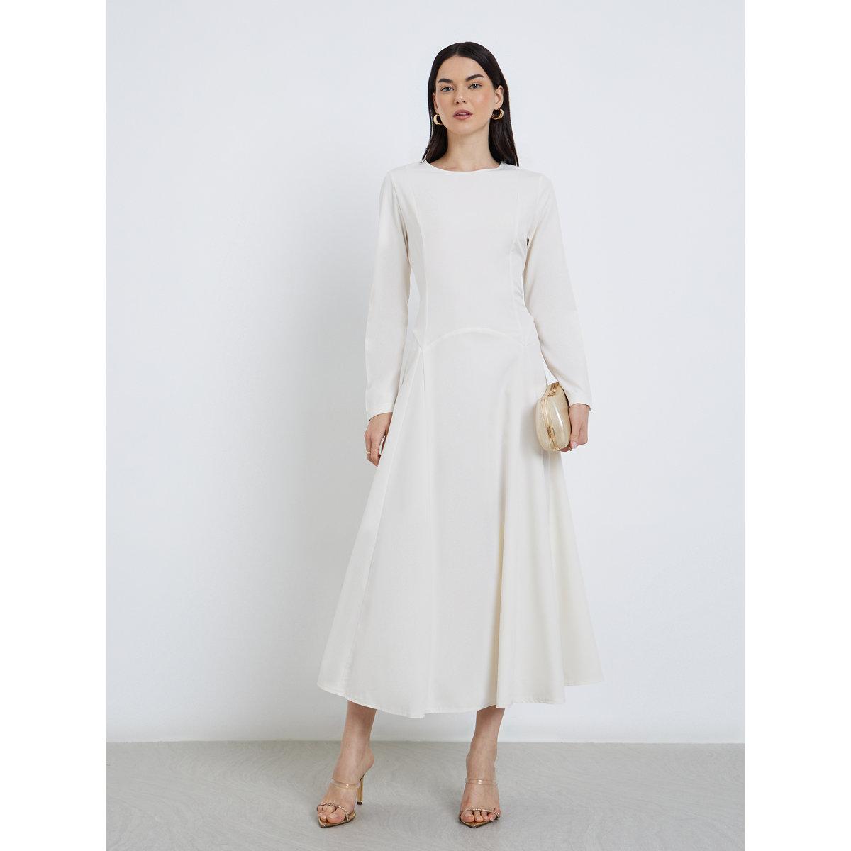 Take Two Solid Round Neck A-Line Maxi Dress-women-clothing-dresses-image-3